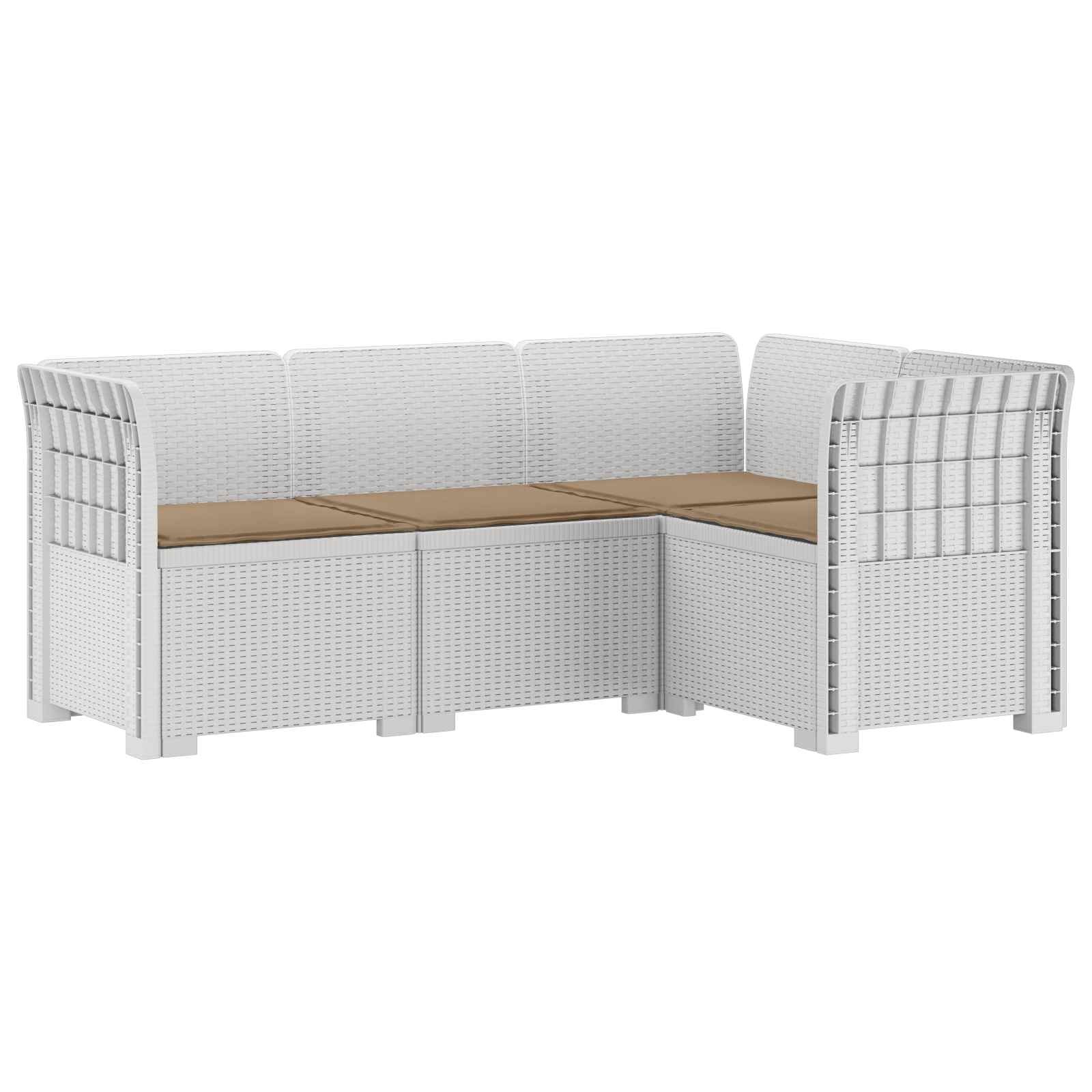 vidaXL 4-Zits Tuin Sofa Rattan Look PP Antraciet