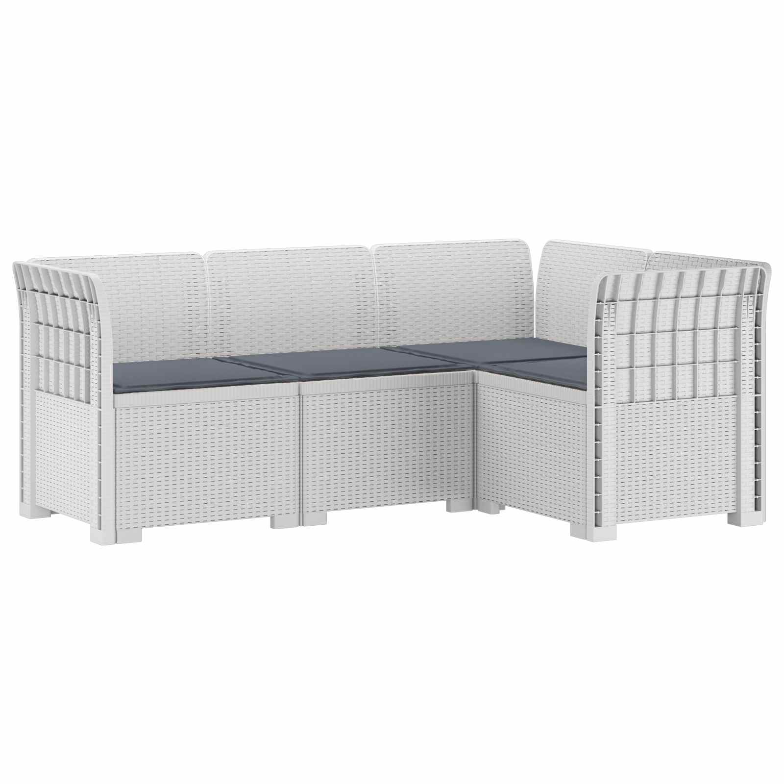 vidaXL 4-Zits Tuin Sofa Rattan Look PP Antraciet