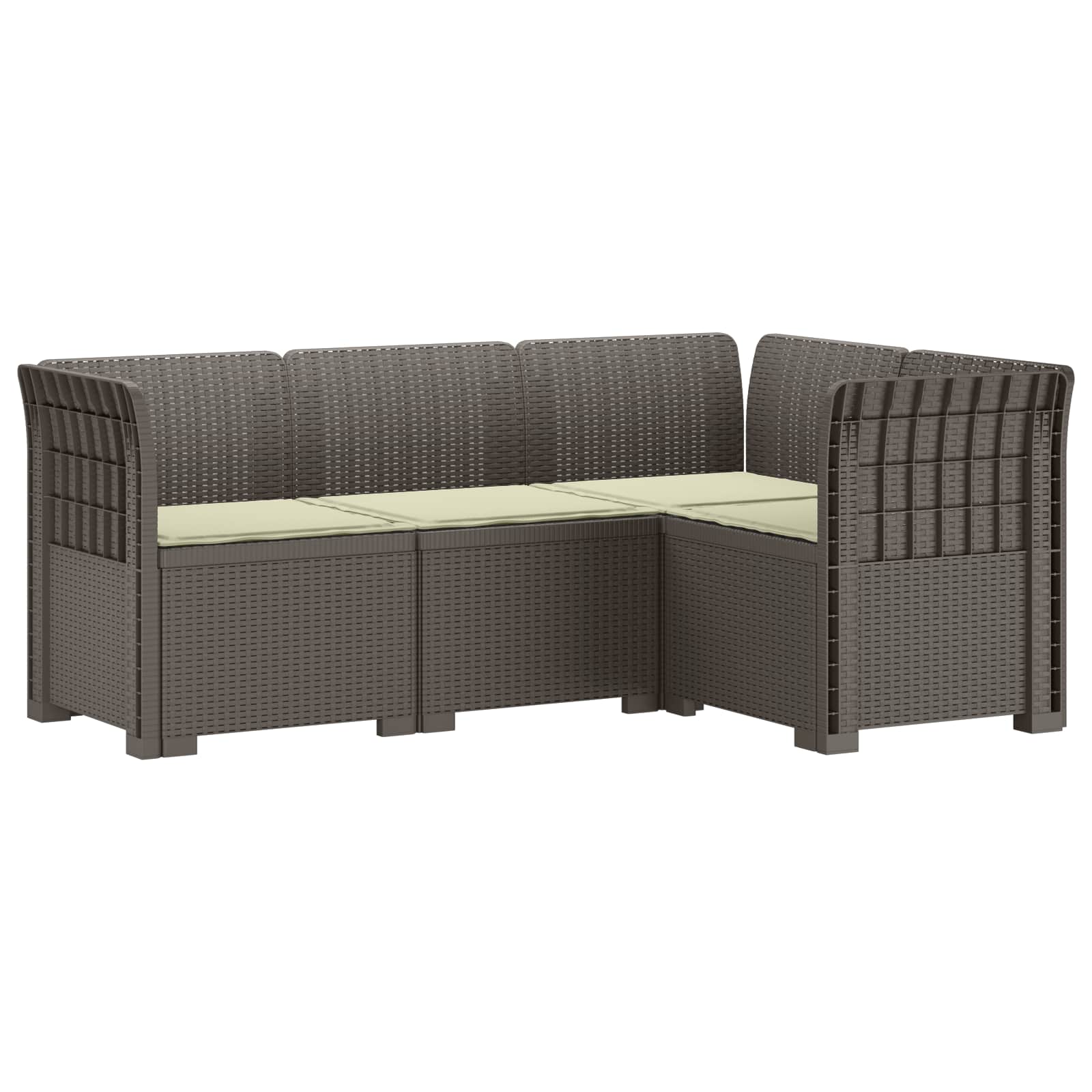 vidaXL 4-Zits Tuin Sofa Rattan Look PP Antraciet