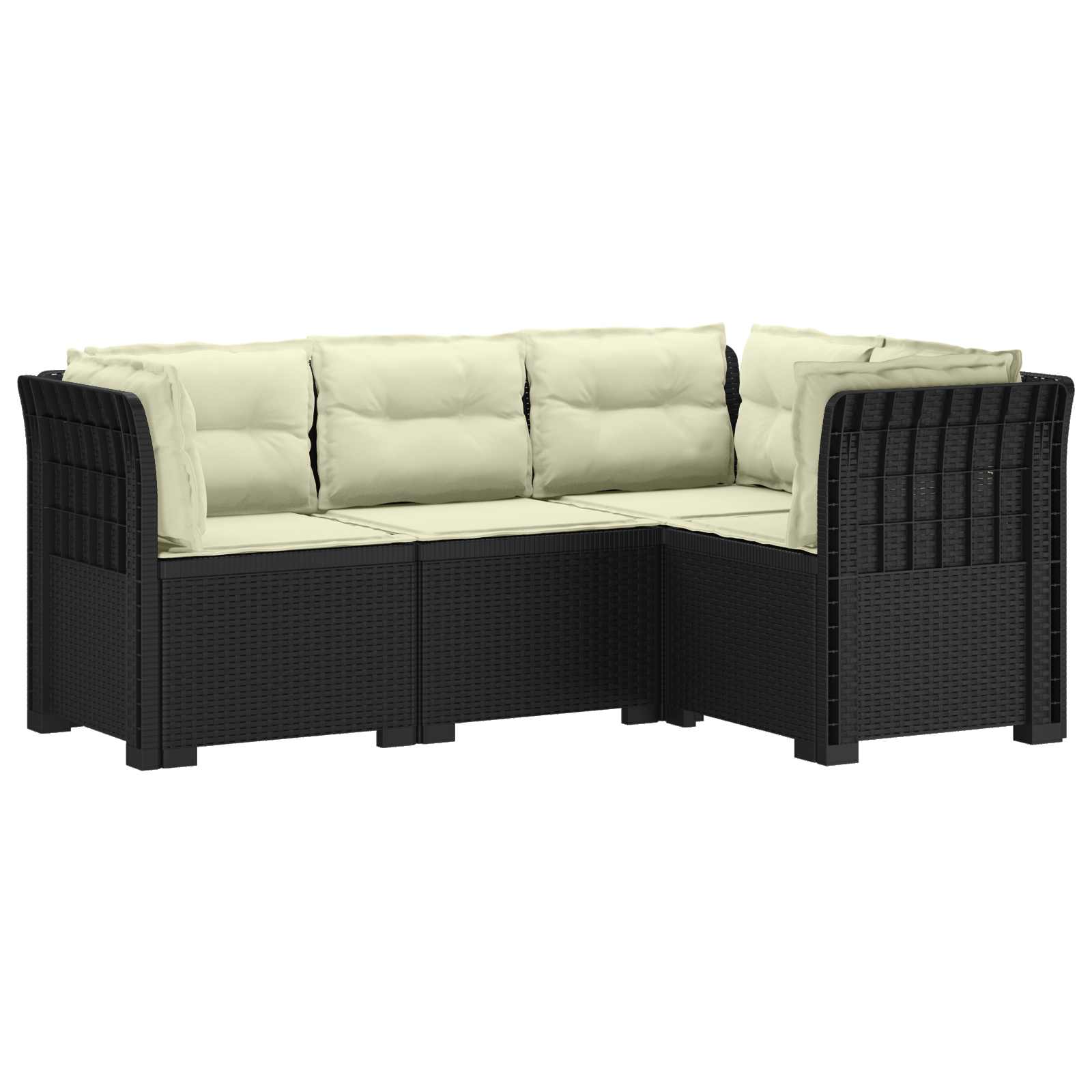 vidaXL 4-Zits Tuin Sofa Rattan Look PP Antraciet