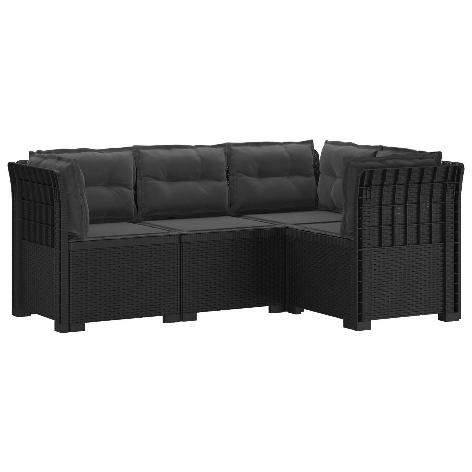 vidaXL 4-Zits Tuin Sofa Rattan Look PP Antraciet