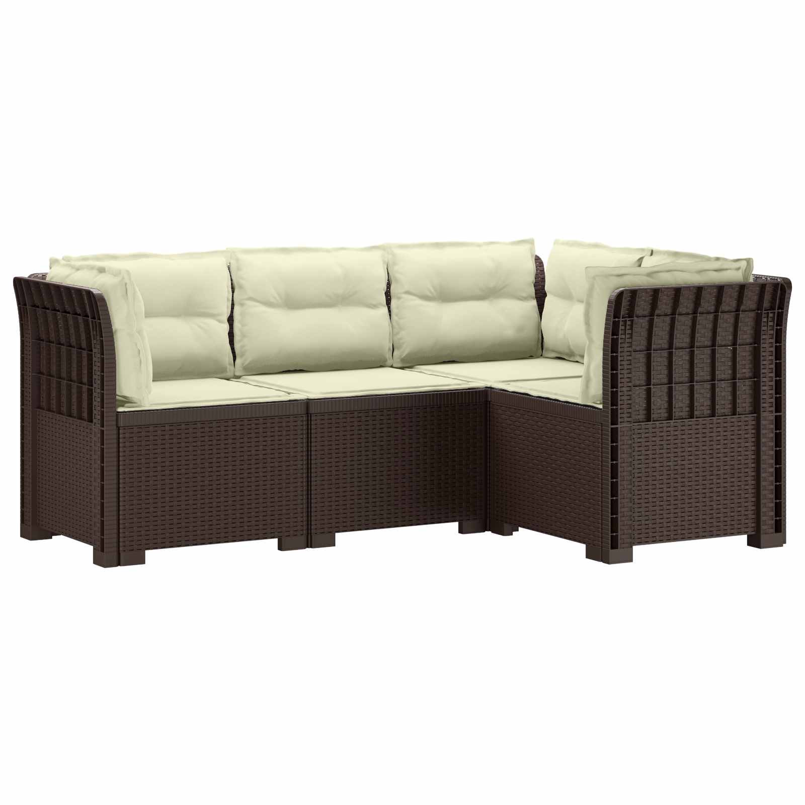 vidaXL 4-Zits Tuin Sofa Rattan Look PP Antraciet