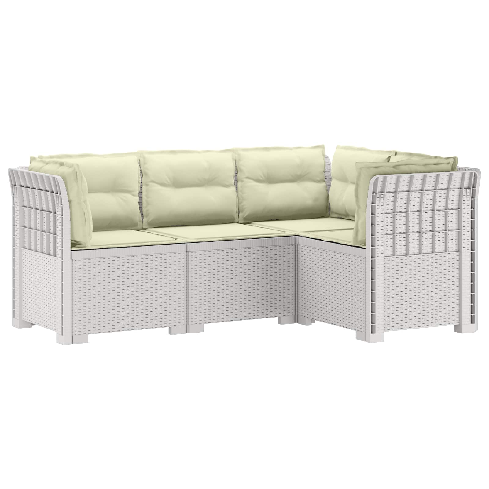 vidaXL 4-Zits Tuin Sofa Rattan Look PP Antraciet