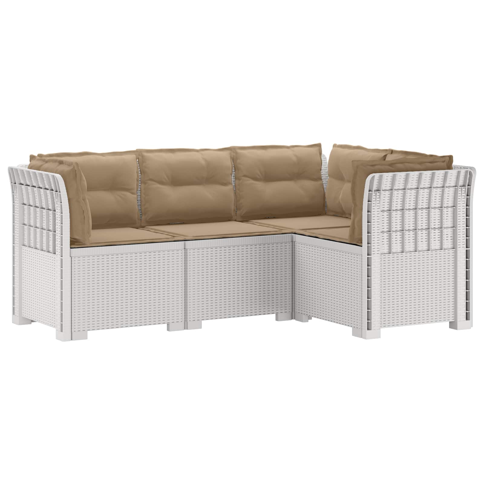 vidaXL 4-Zits Tuin Sofa Rattan Look PP Antraciet
