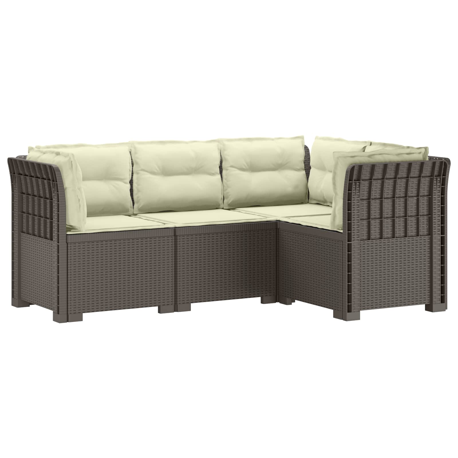vidaXL 4-Zits Tuin Sofa Rattan Look PP Antraciet