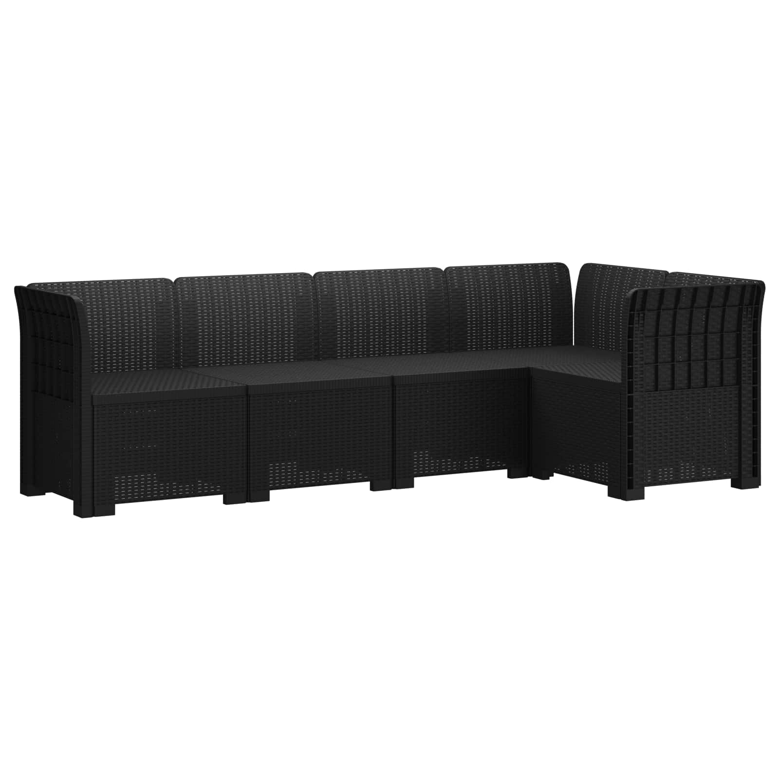 vidaXL 5-Zits Tuin Sofa Rattan Look PP Antraciet