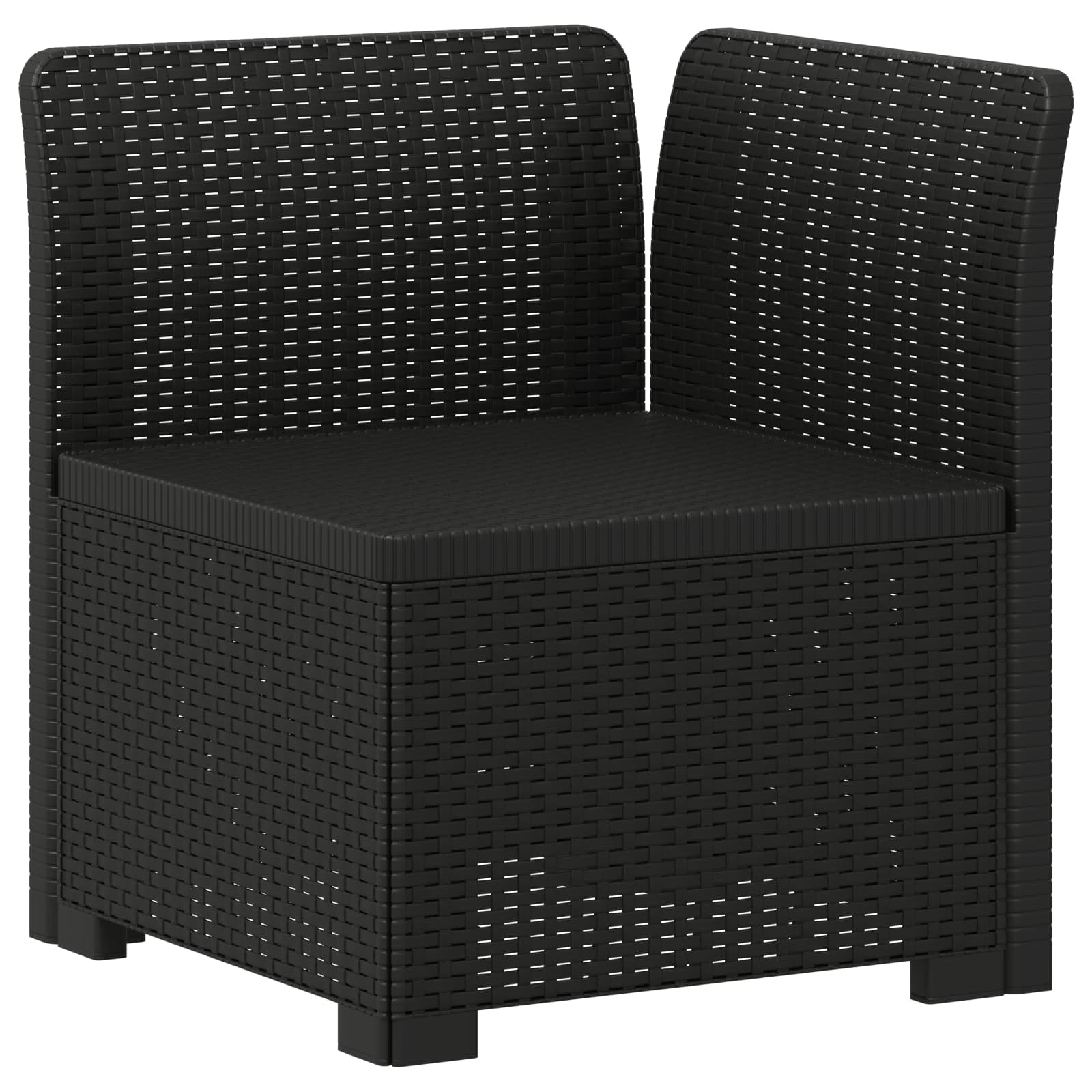 vidaXL 5-Zits Tuin Sofa Rattan Look PP Antraciet
