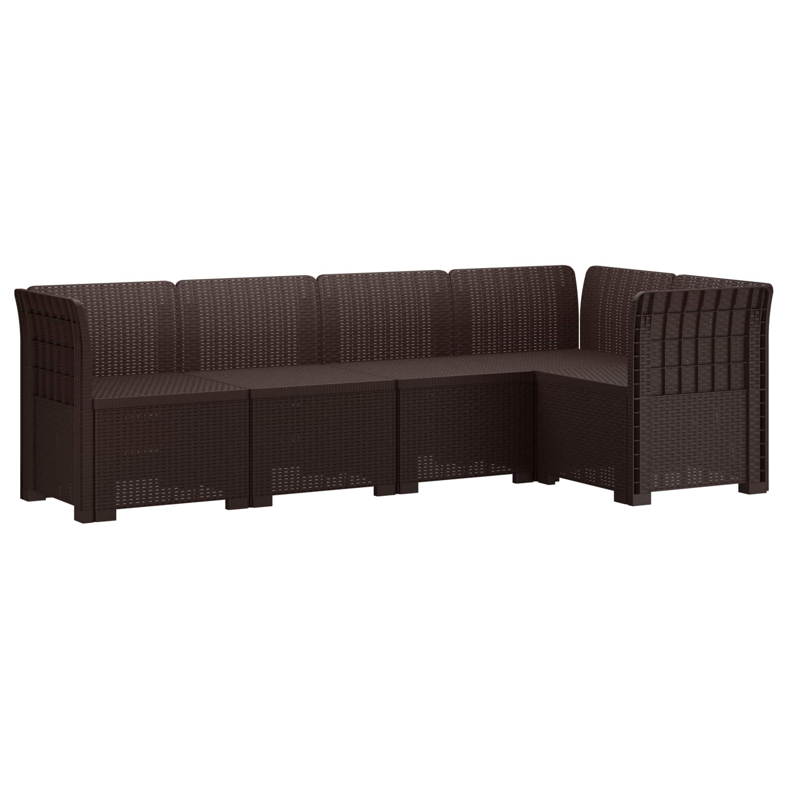 vidaXL 5-Zits Tuin Sofa Rattan Look PP Antraciet