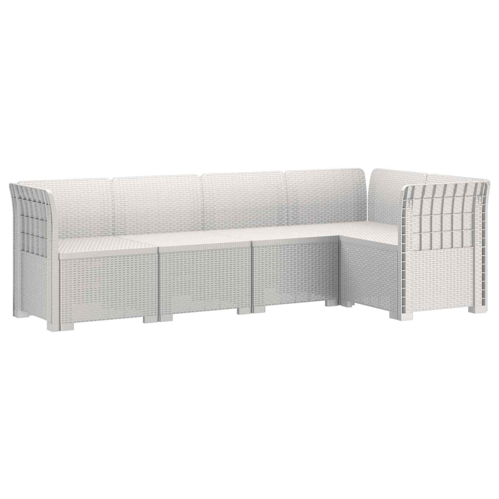 vidaXL 5-Zits Tuin Sofa Rattan Look PP Antraciet