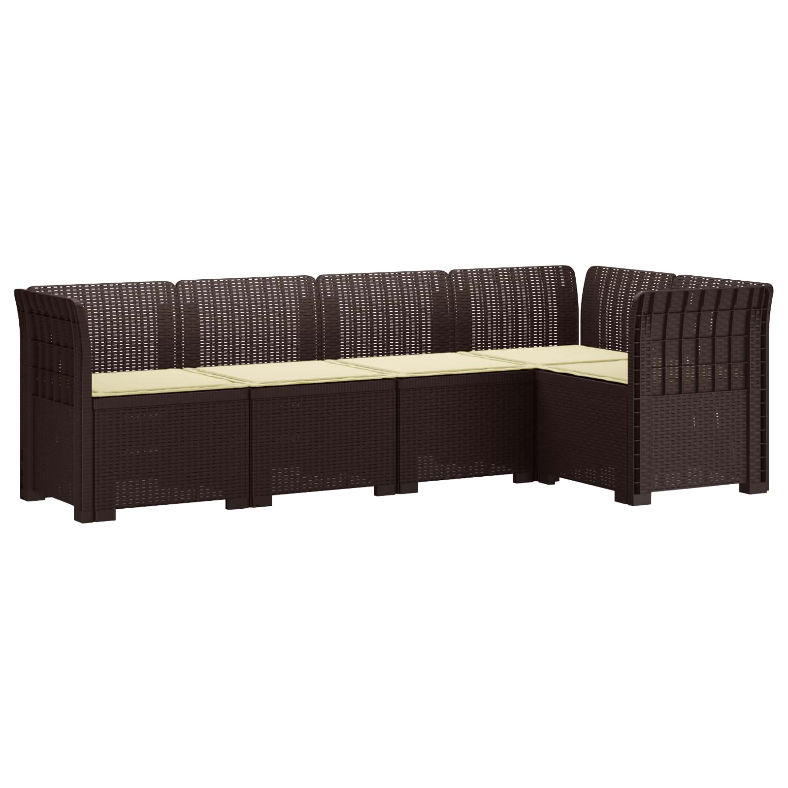 vidaXL 5-Zits Tuin Sofa Rattan Look PP Antraciet