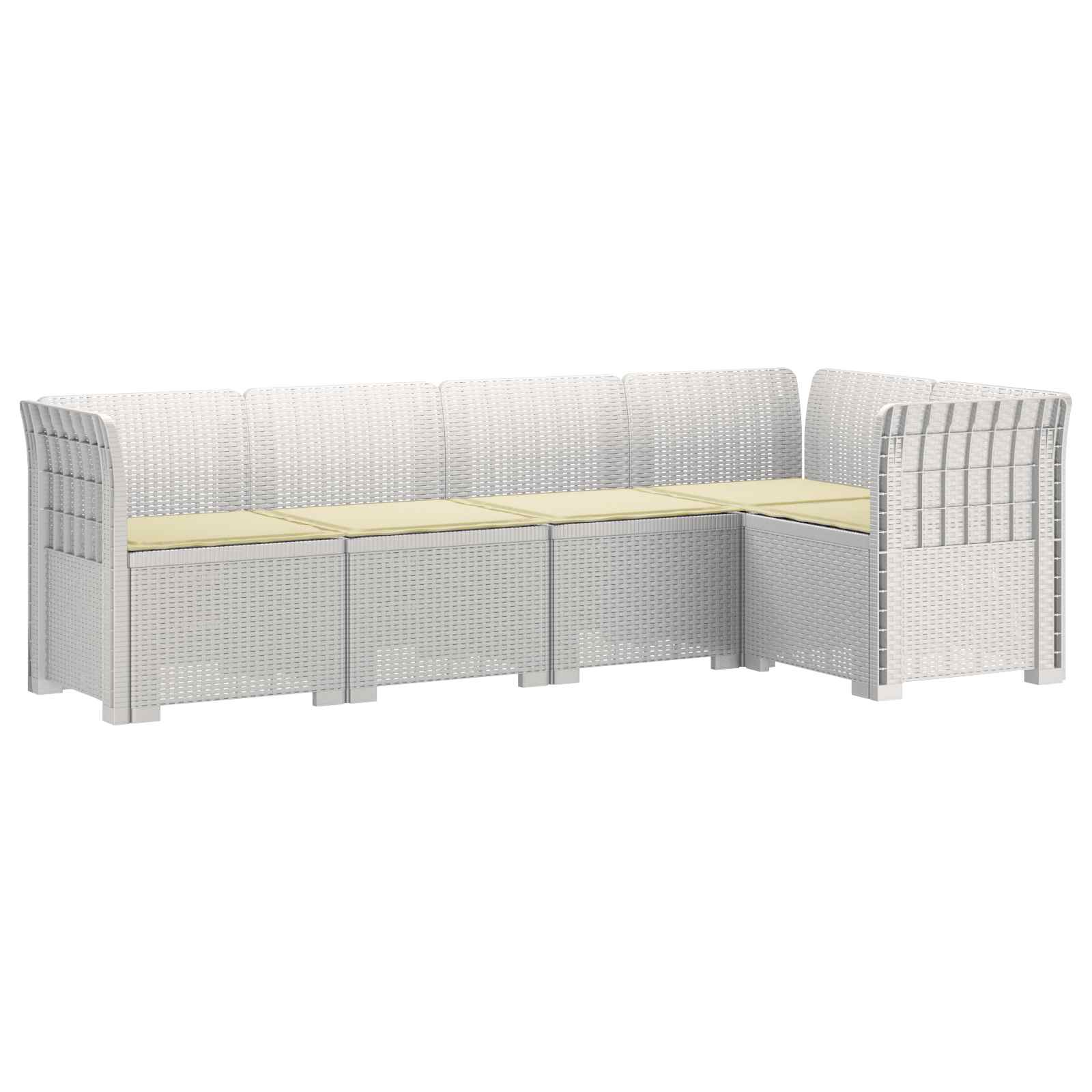 vidaXL 5-Zits Tuin Sofa Rattan Look PP Antraciet