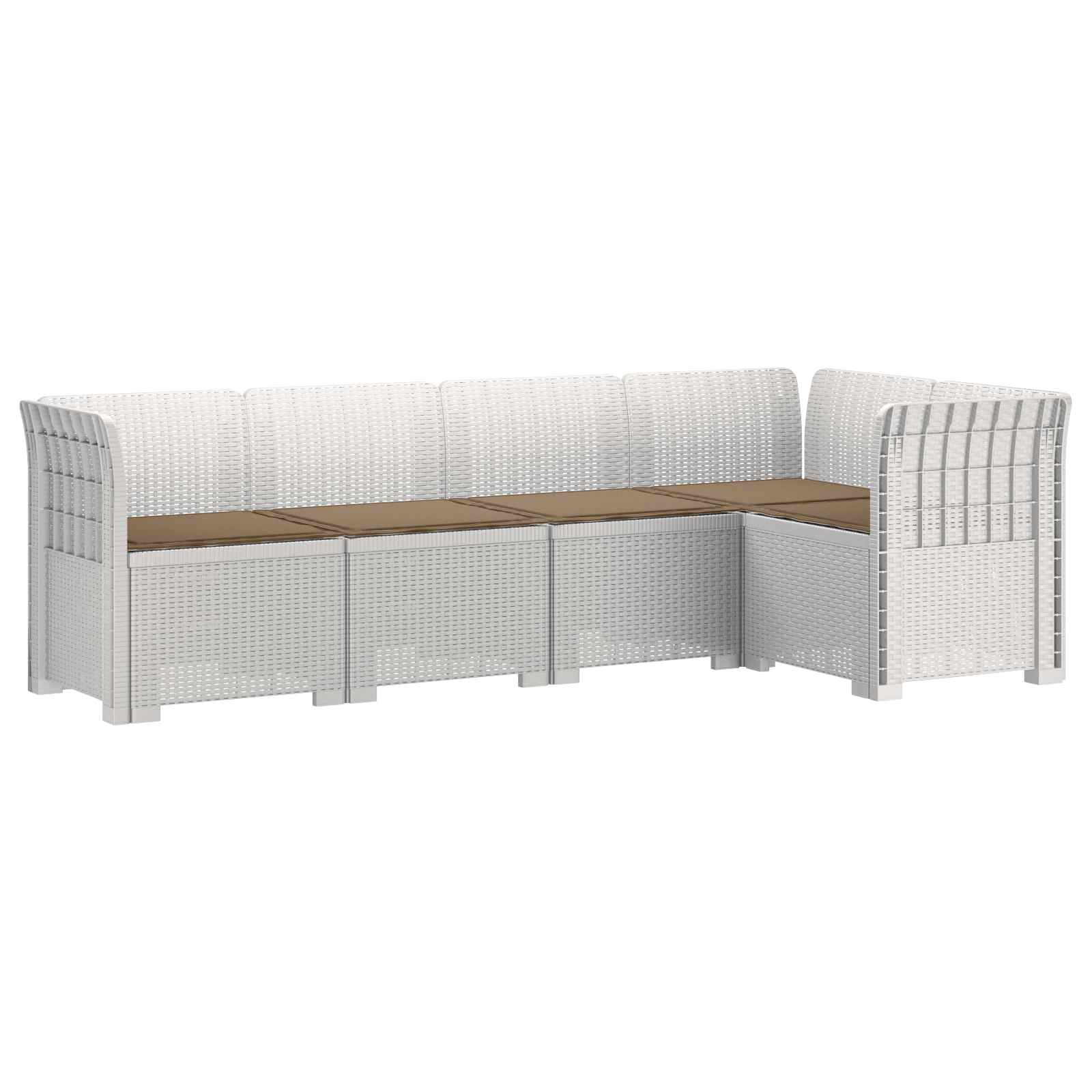 vidaXL 5-Zits Tuin Sofa Rattan Look PP Antraciet