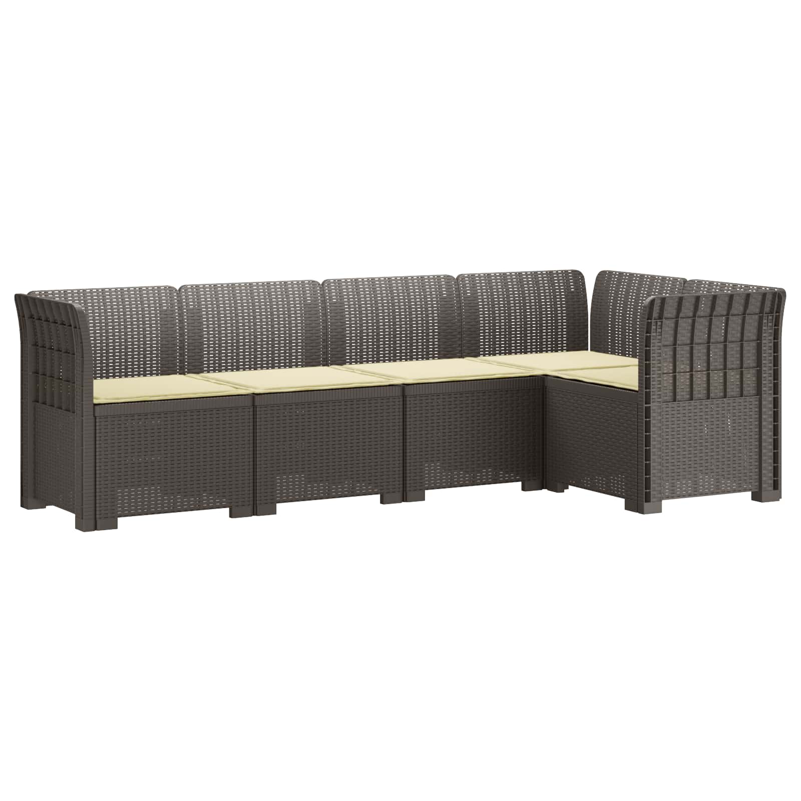 vidaXL 5-Zits Tuin Sofa Rattan Look PP Antraciet