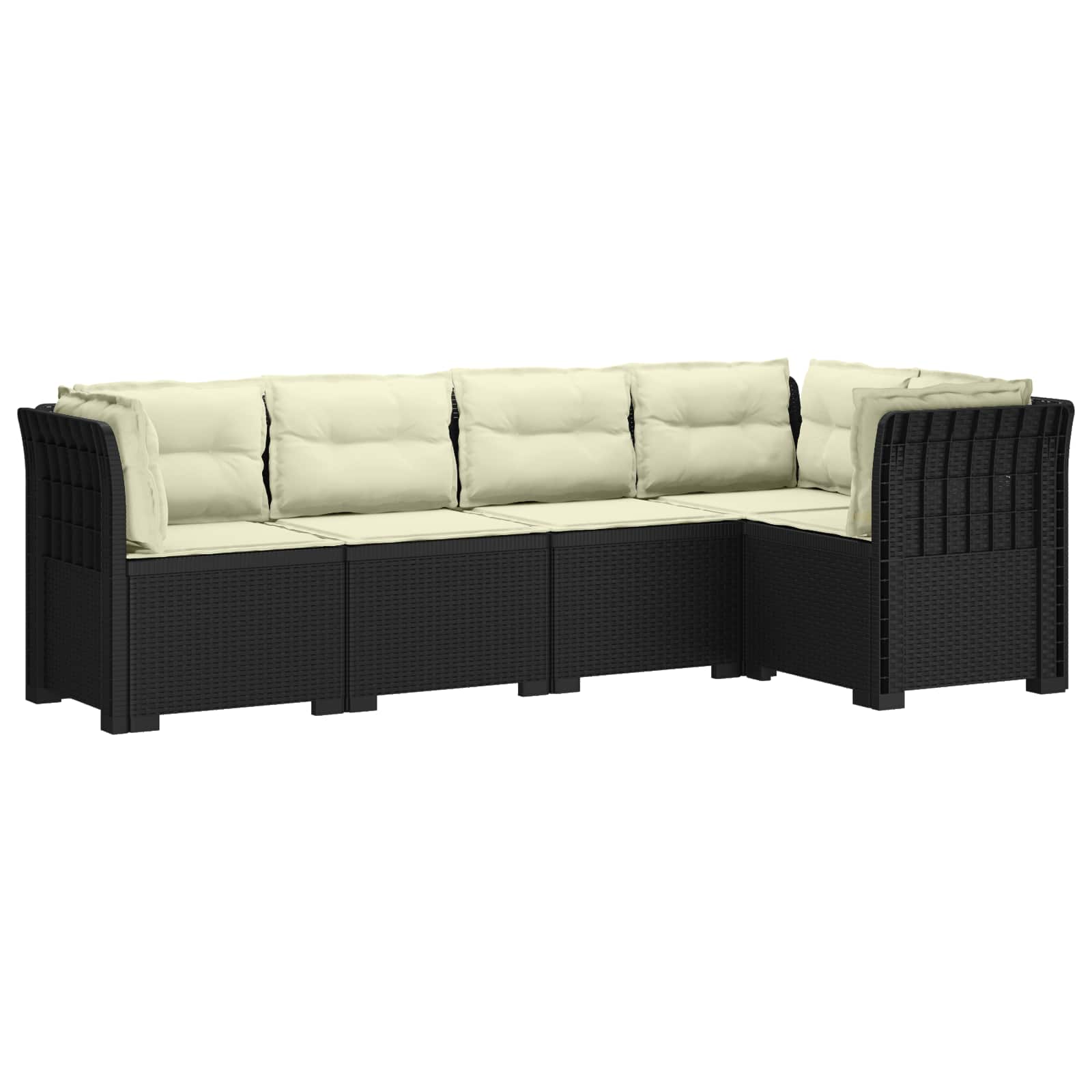 vidaXL 5-Zits Tuin Sofa Rattan Look PP Antraciet