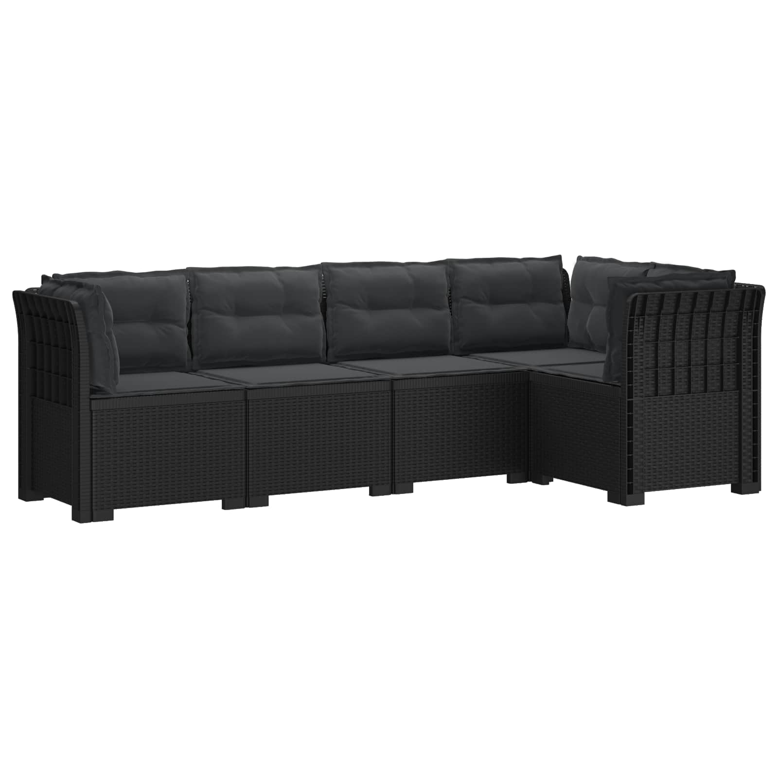 vidaXL 5-Zits Tuin Sofa Rattan Look PP Antraciet