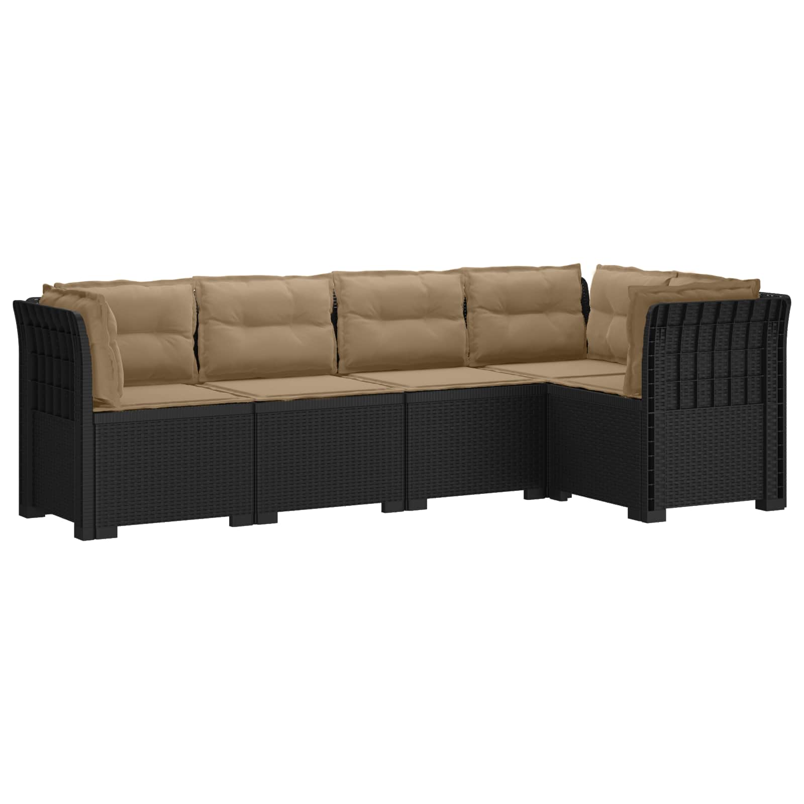 vidaXL 5-Zits Tuin Sofa Rattan Look PP Antraciet