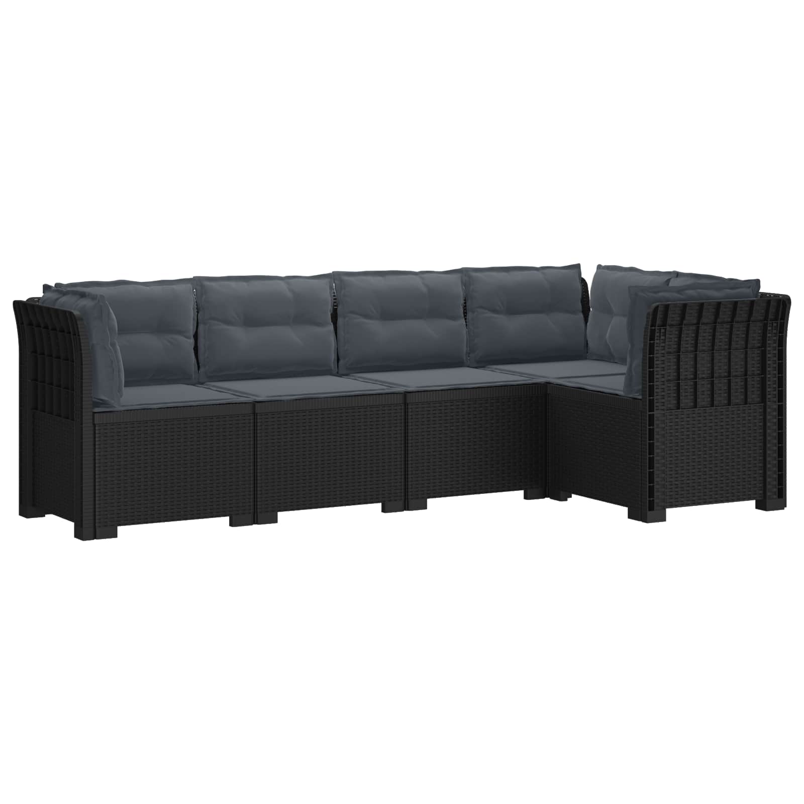 vidaXL 5-Zits Tuin Sofa Rattan Look PP Antraciet