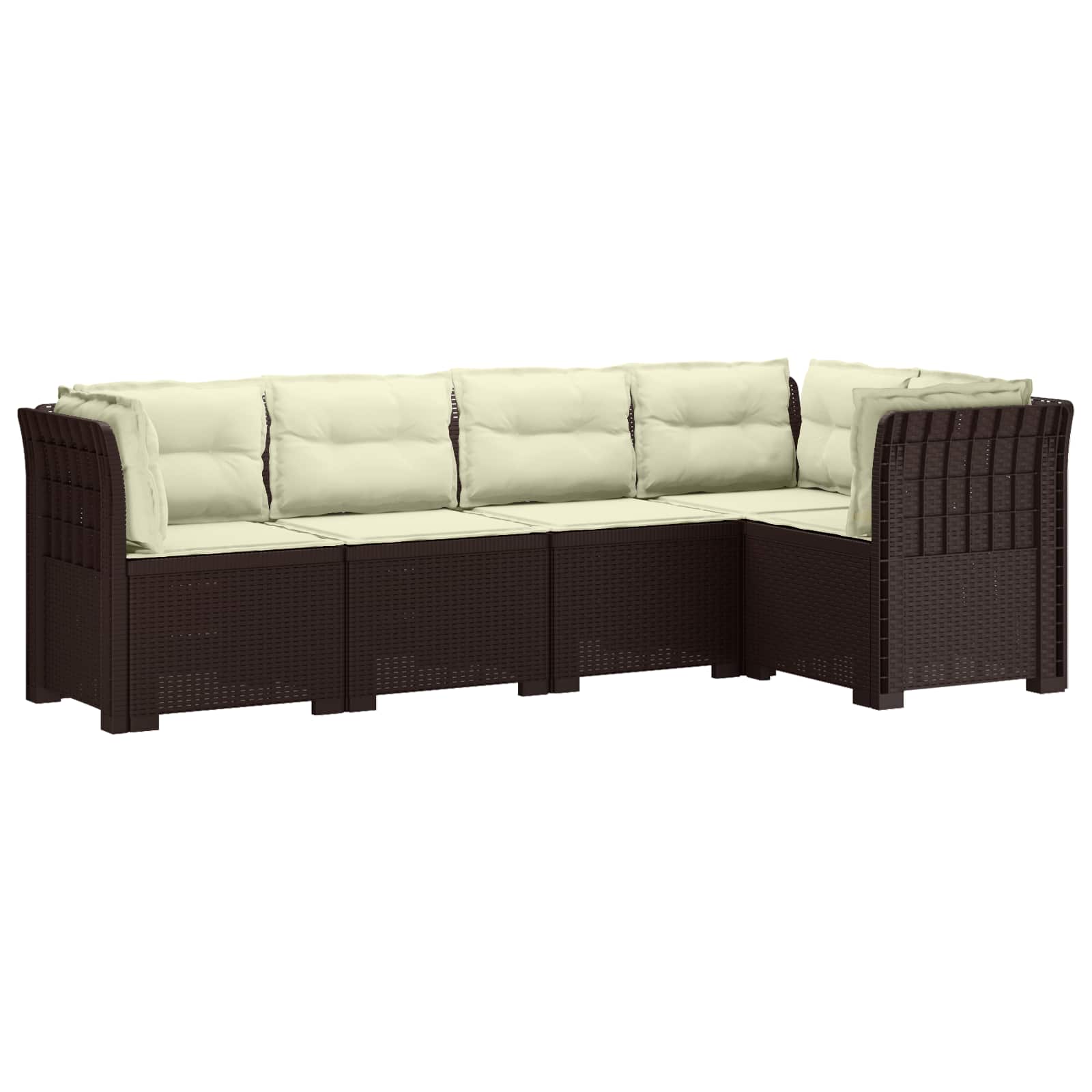 vidaXL 5-Zits Tuin Sofa Rattan Look PP Antraciet