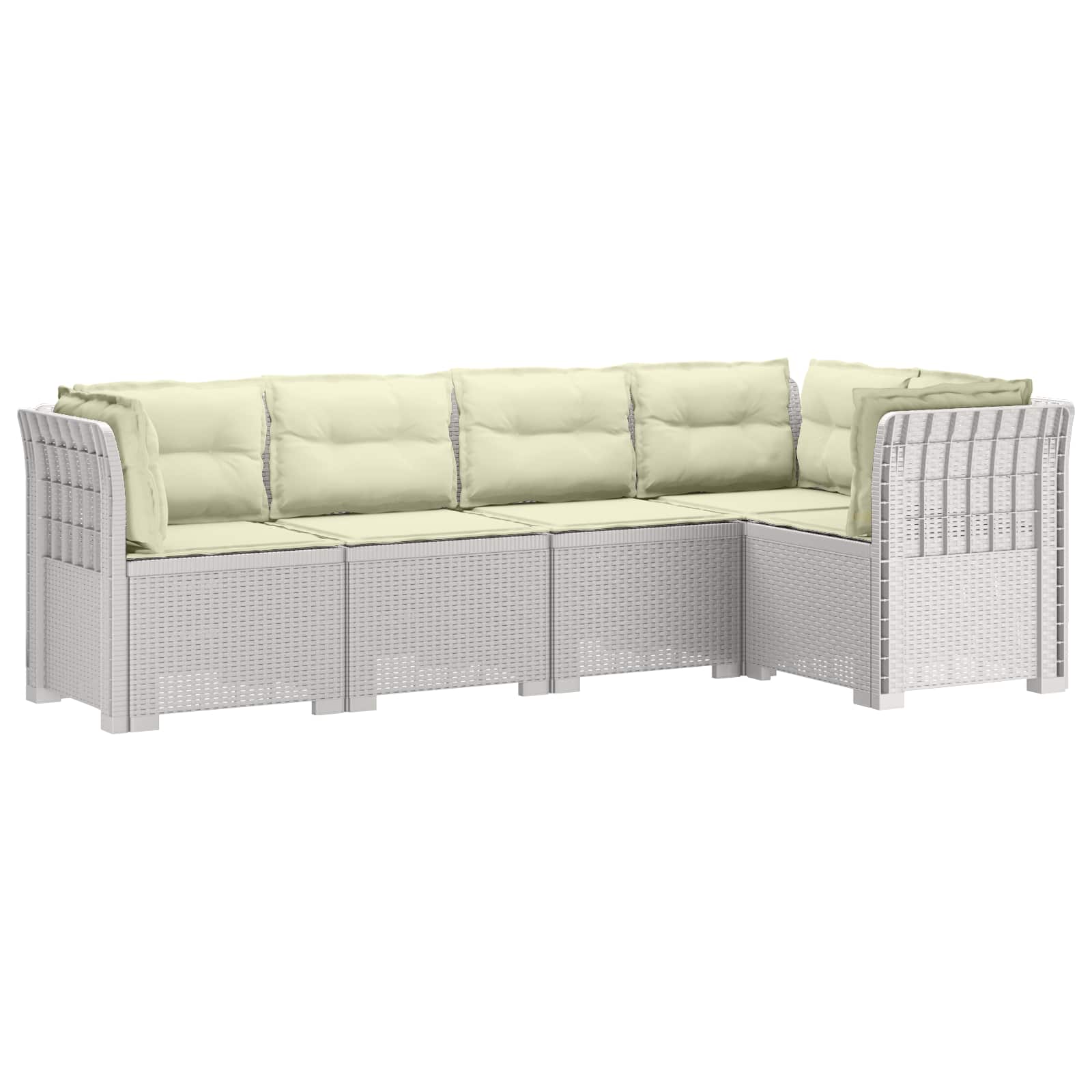 vidaXL 5-Zits Tuin Sofa Rattan Look PP Antraciet