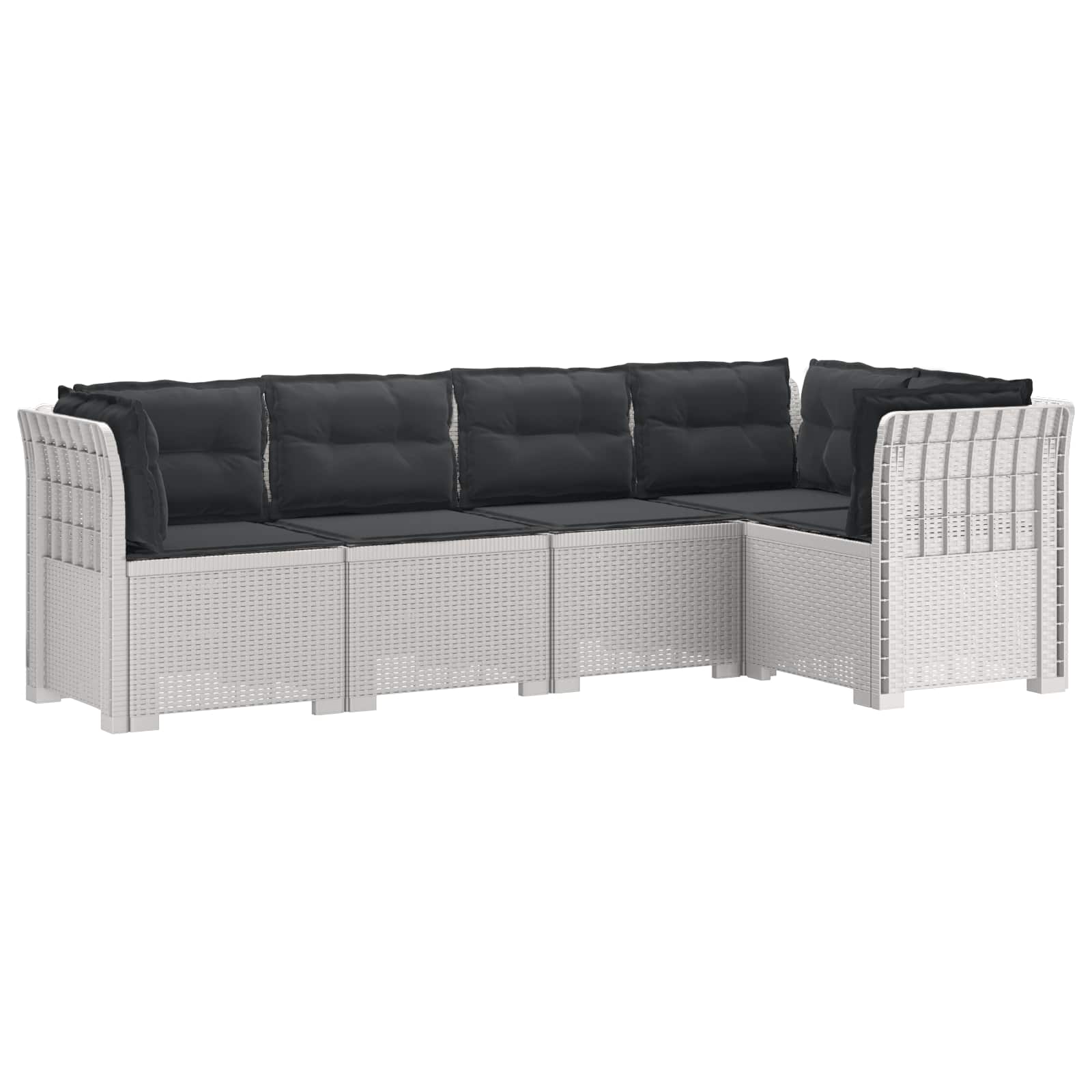 vidaXL 5-Zits Tuin Sofa Rattan Look PP Antraciet