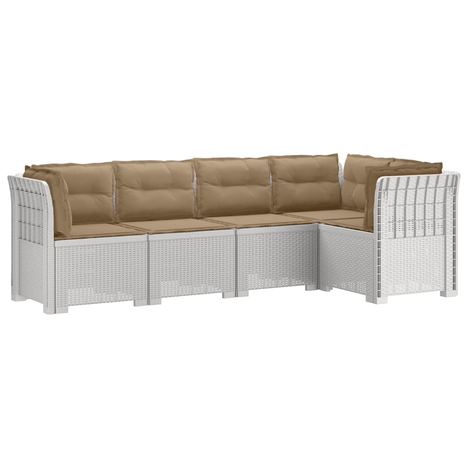 vidaXL 5-Zits Tuin Sofa Rattan Look PP Antraciet