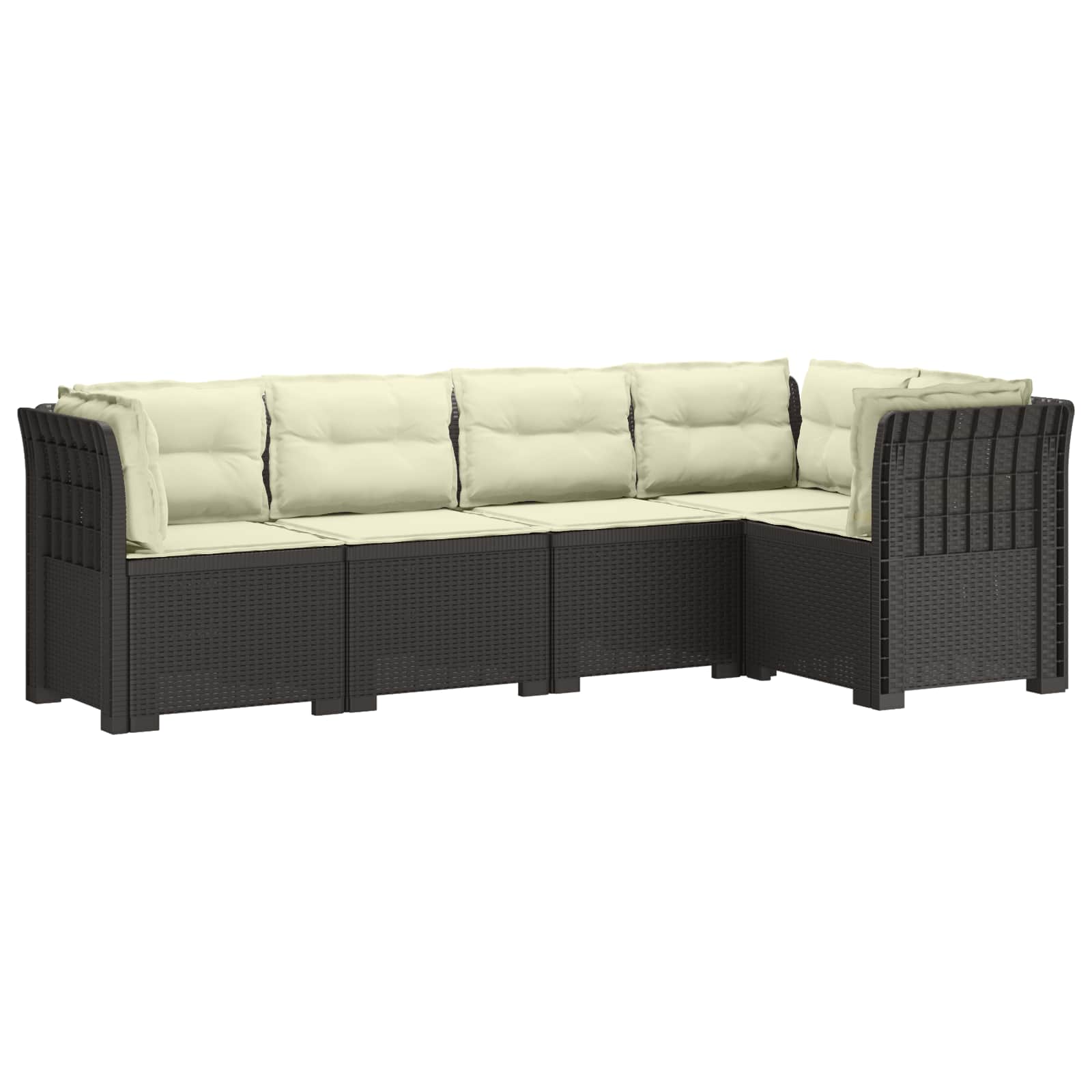 vidaXL 5-Zits Tuin Sofa Rattan Look PP Antraciet