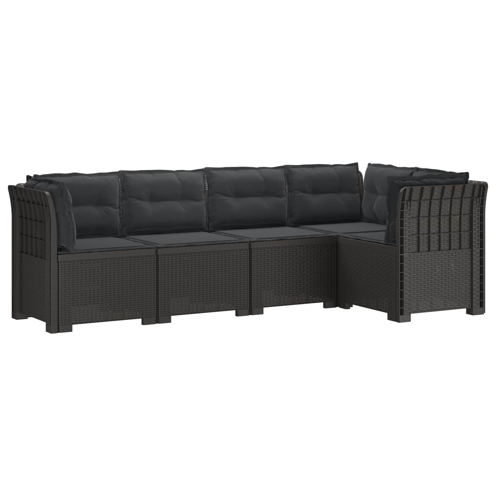 vidaXL 5-Zits Tuin Sofa Rattan Look PP Antraciet