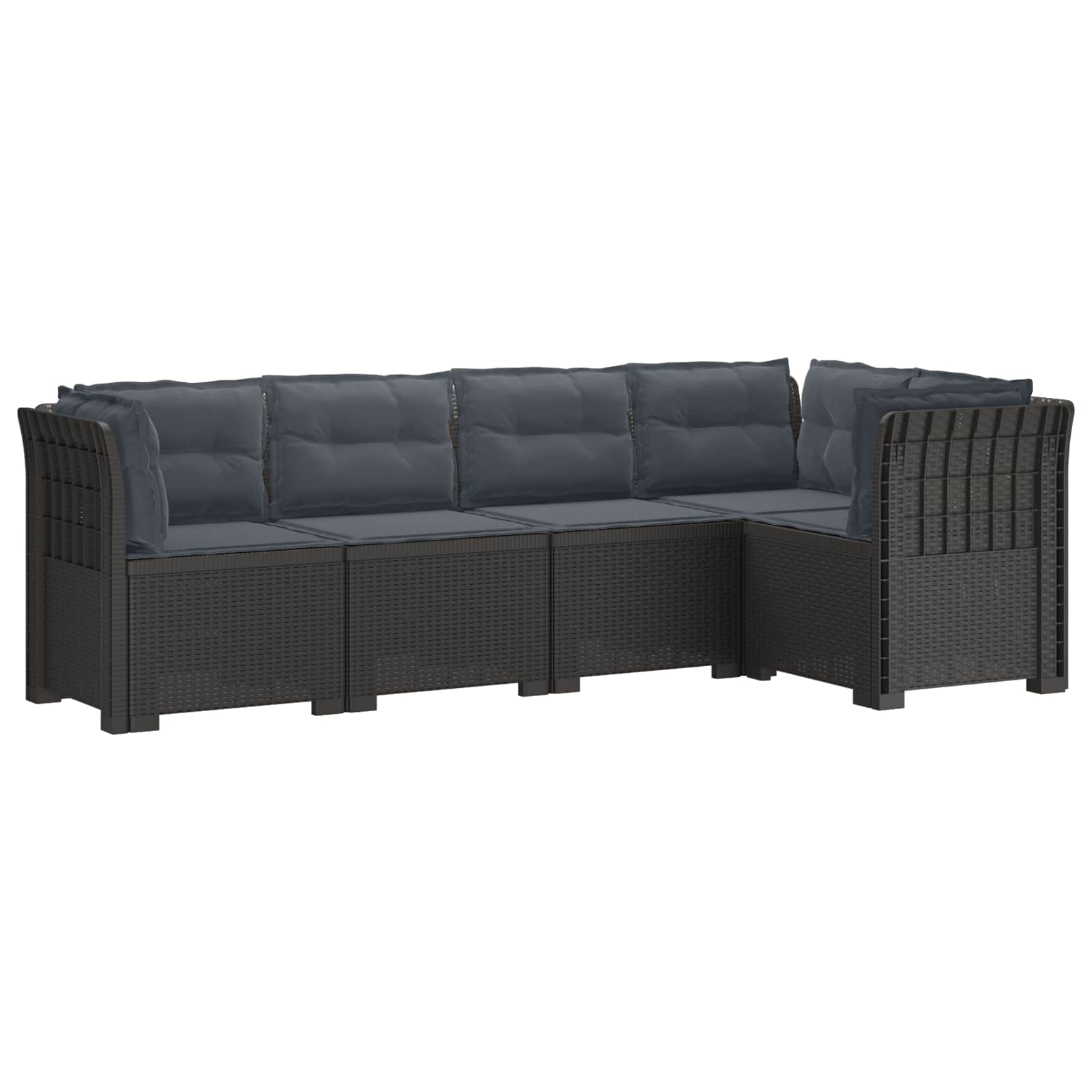 vidaXL 5-Zits Tuin Sofa Rattan Look PP Antraciet