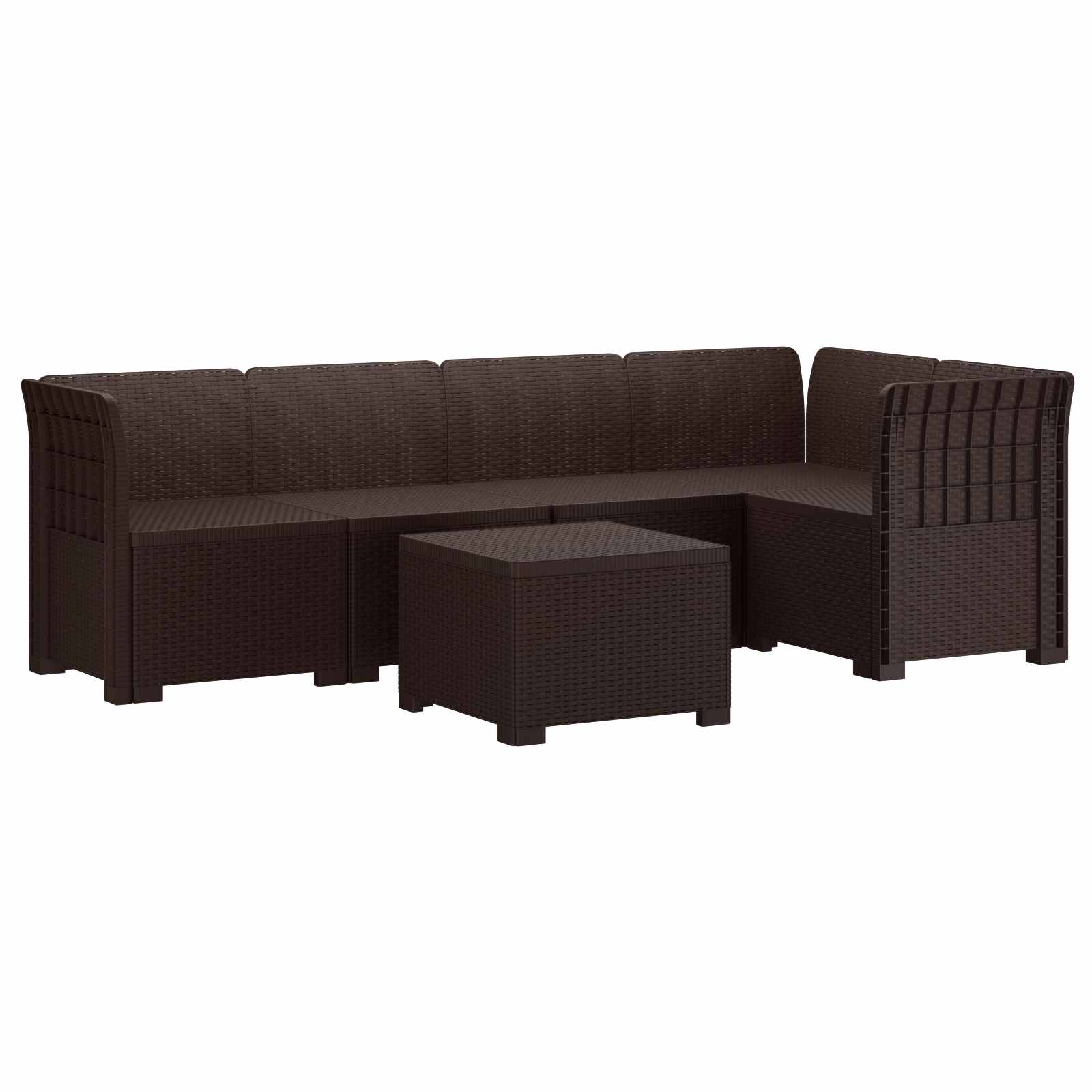 vidaXL 5-Zits Tuin Sofa Rattan Look PP Antraciet