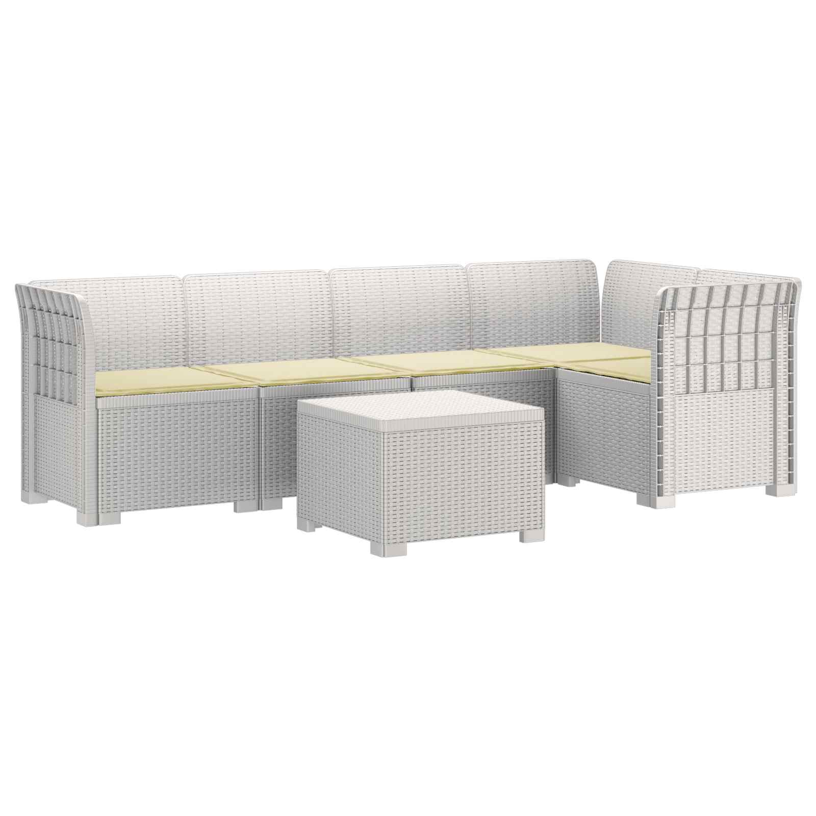 vidaXL 5-Zits Tuin Sofa Rattan Look PP Antraciet