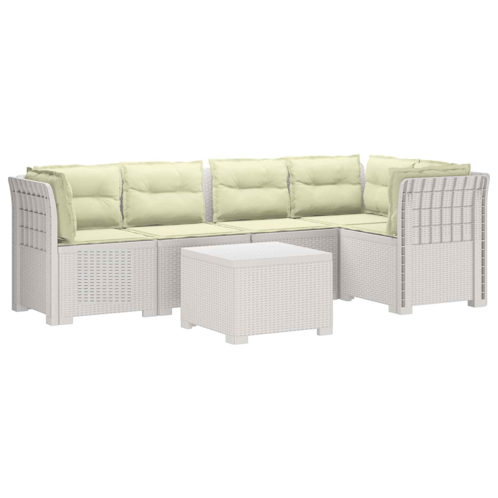 vidaXL 5-Zits Tuin Sofa Rattan Look PP Antraciet