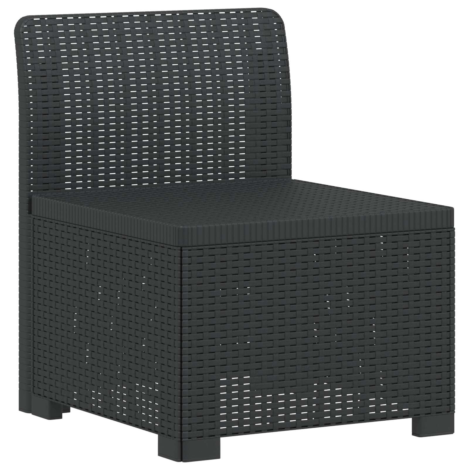 vidaXL 6-Zits Tuin Sofa Rattan Look PP Antraciet