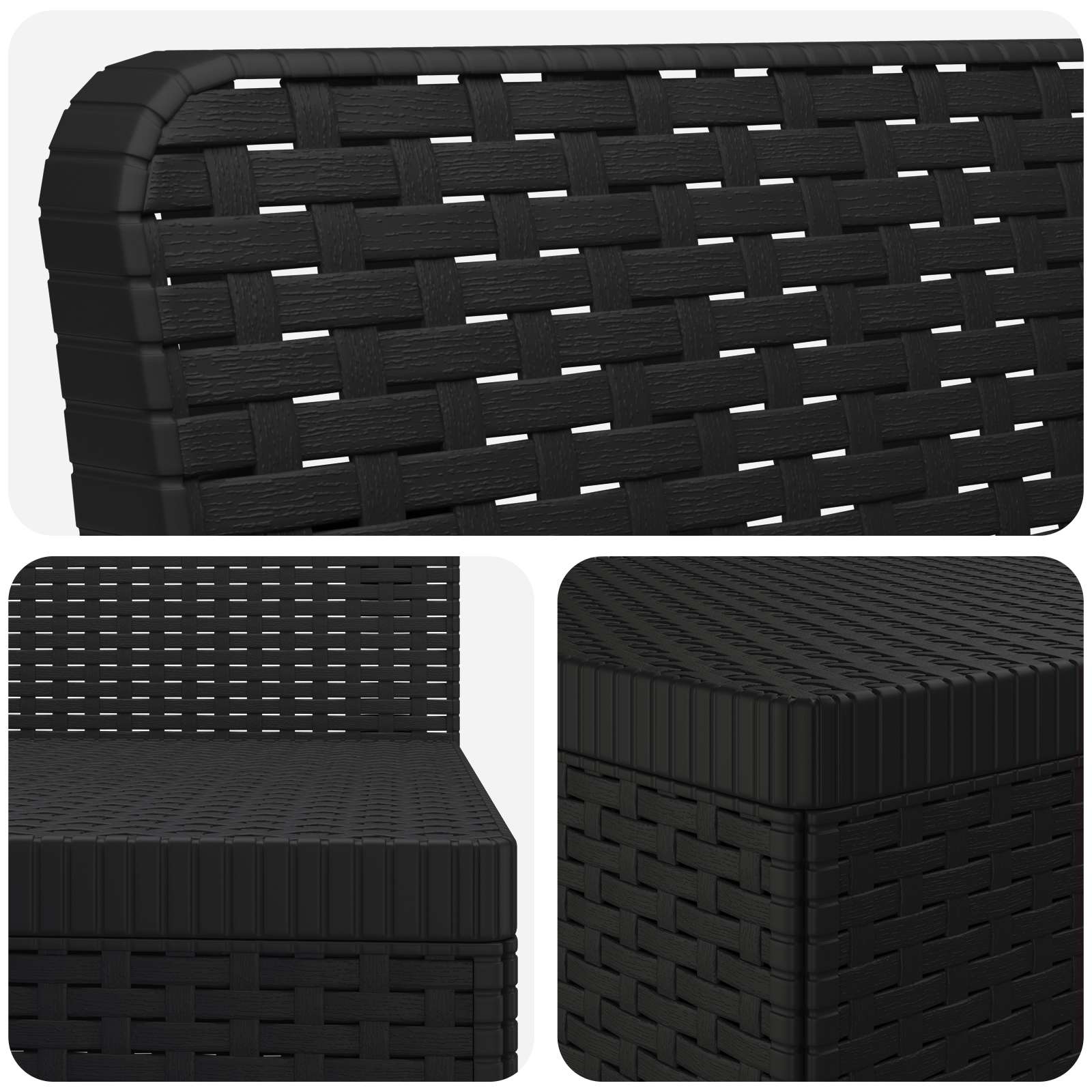 vidaXL 6-Zits Tuin Sofa Rattan Look PP Antraciet