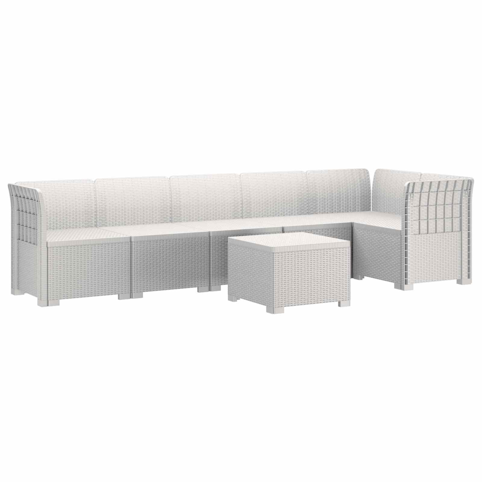 vidaXL 6-Zits Tuin Sofa Rattan Look PP Antraciet