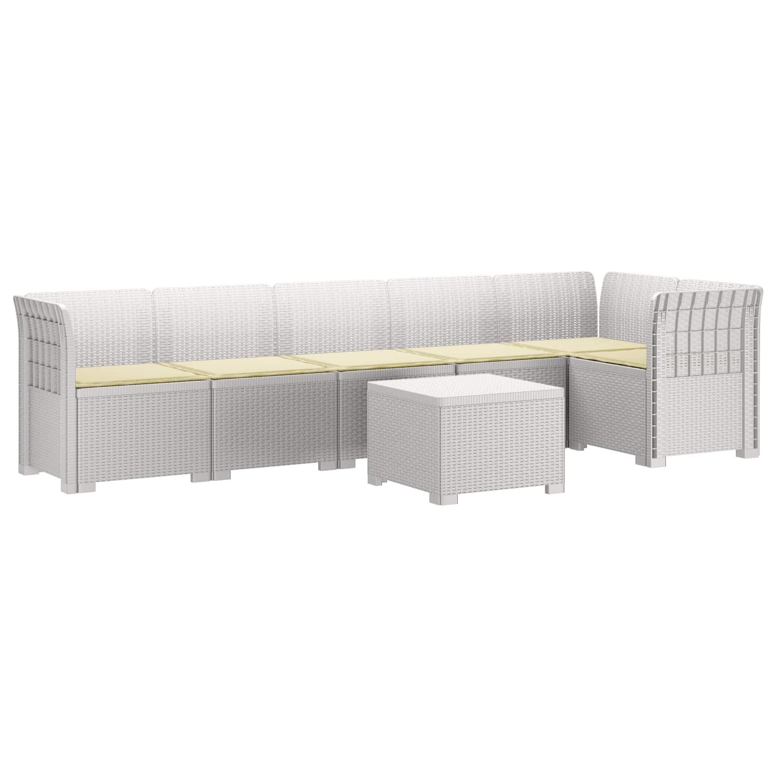 vidaXL 6-Zits Tuin Sofa Rattan Look PP Antraciet