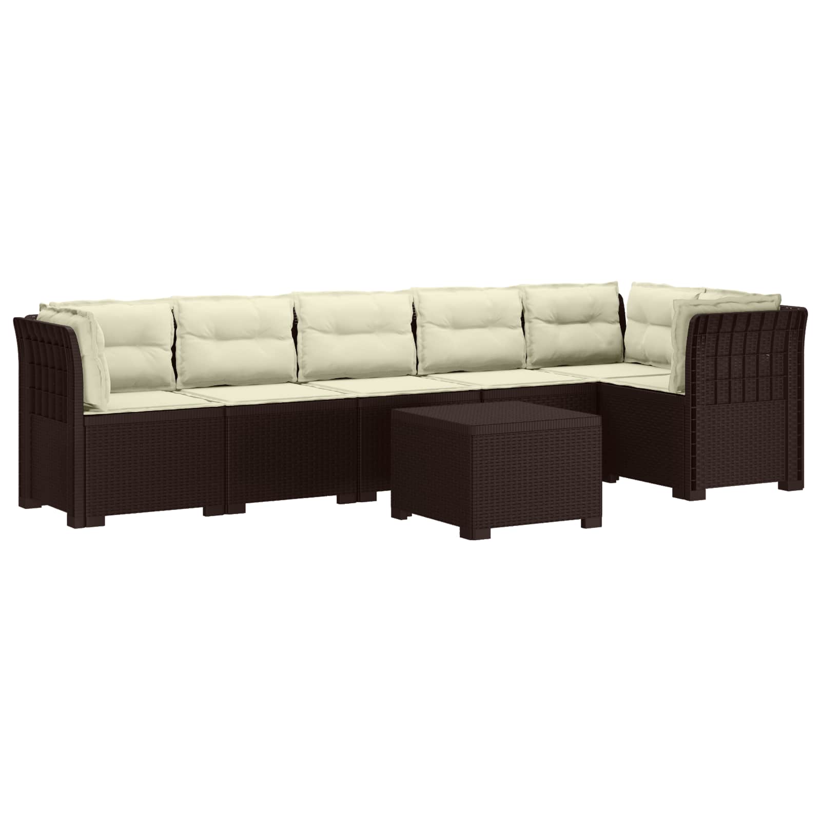 vidaXL 6-Zits Tuin Sofa Rattan Look PP Antraciet