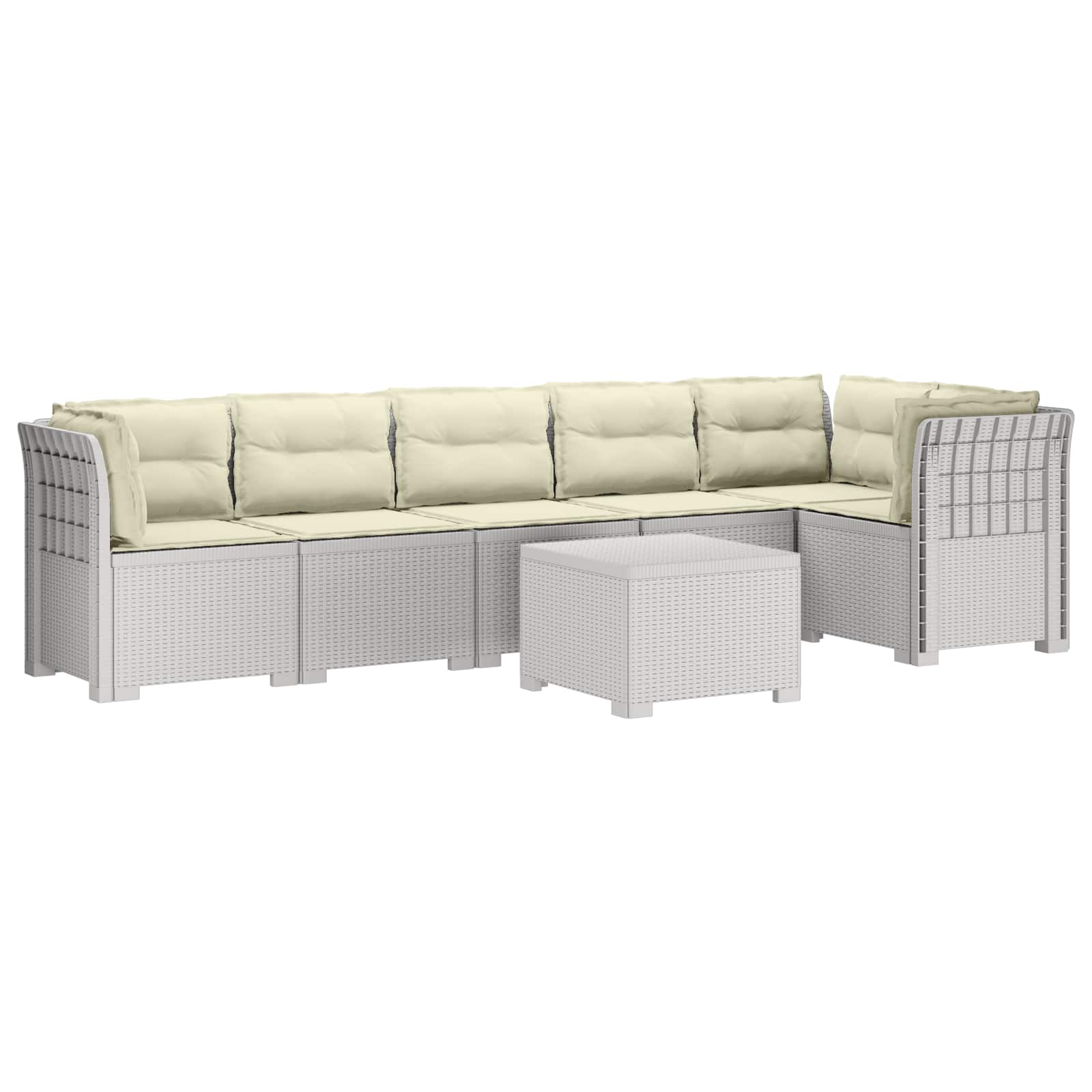 vidaXL 6-Zits Tuin Sofa Rattan Look PP Antraciet