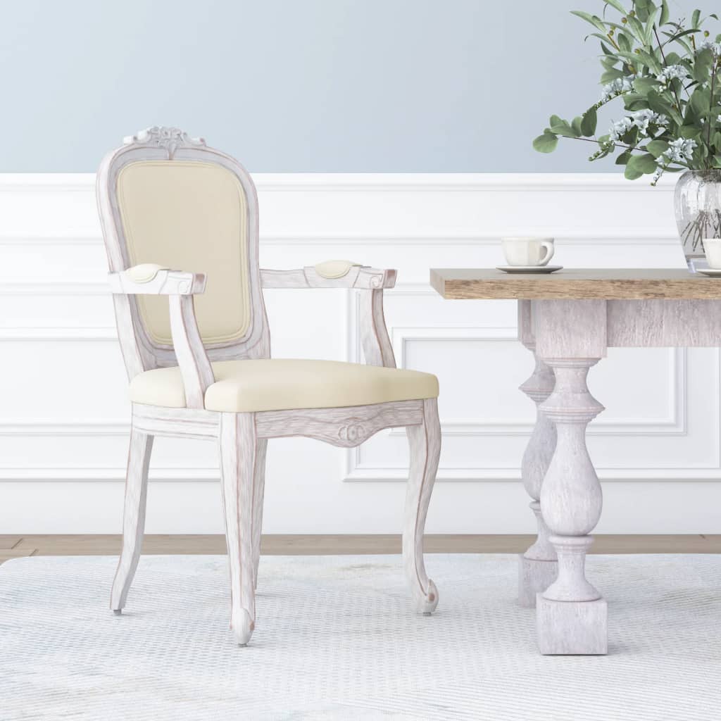 vidaXL Eetkamerstoelen 2 st 62x59,5x100,5 cm linnen beige
