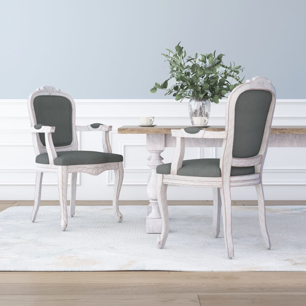 vidaXL Eetkamerstoelen 2 st 62x59,5x100,5 cm linnen beige