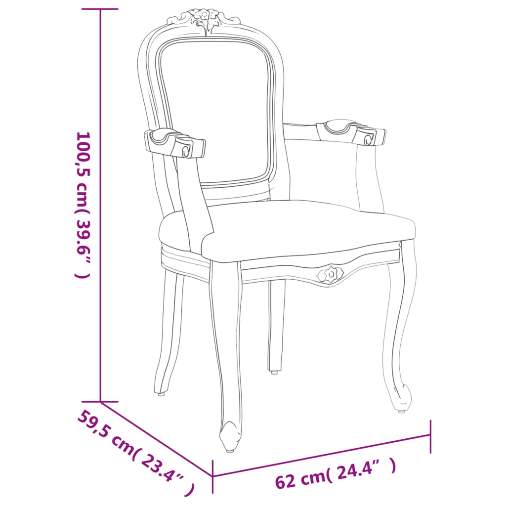 vidaXL Eetkamerstoelen 2 st 62x59,5x100,5 cm linnen beige