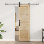 vidaXL Schuifdeur met Hardware Set 61x198.5 cm Massief Hout Grenenhout