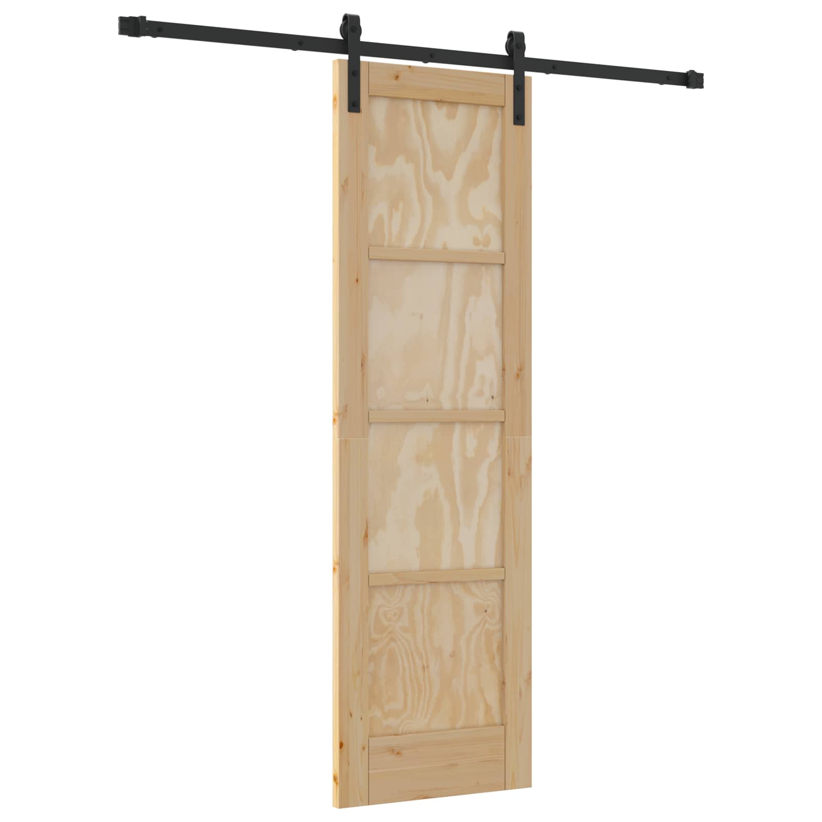 vidaXL Schuifdeur met Hardware Set 61x198.5 cm Massief Hout Grenenhout