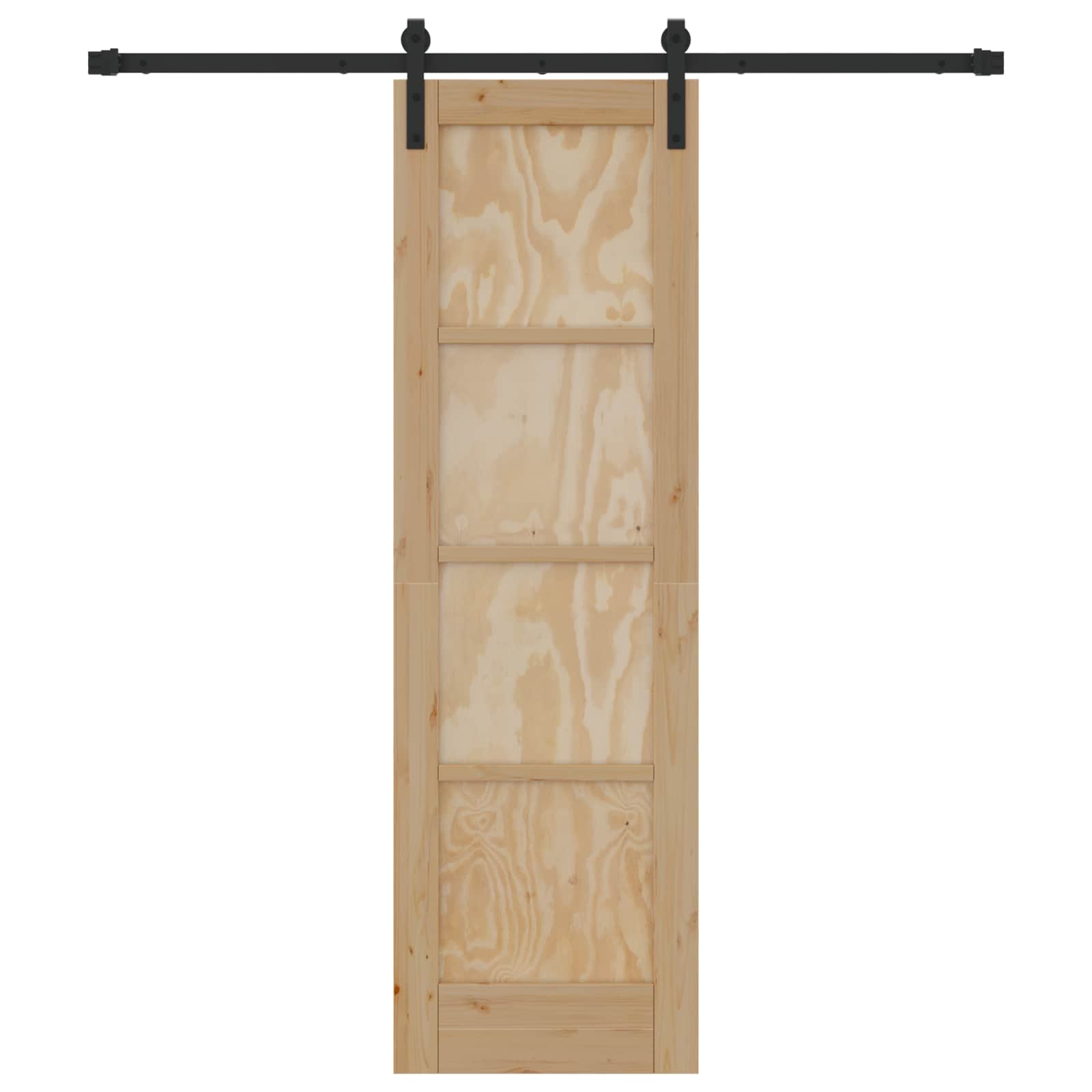 vidaXL Schuifdeur met Hardware Set 61x198.5 cm Massief Hout Grenenhout