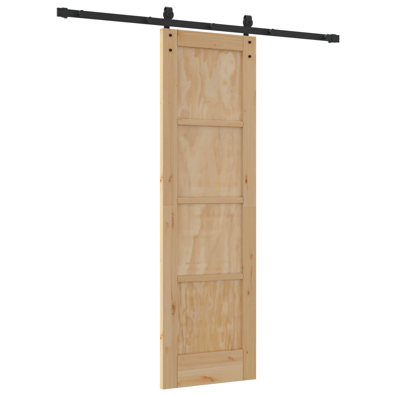 vidaXL Schuifdeur met Hardware Set 61x198.5 cm Massief Hout Grenenhout