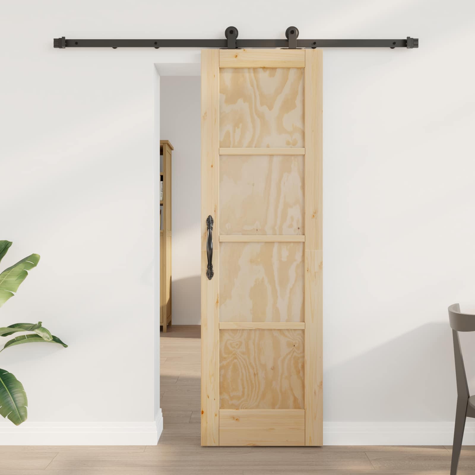 vidaXL Schuifdeur met hardware set 61x198,5 cm Massief hout grenen