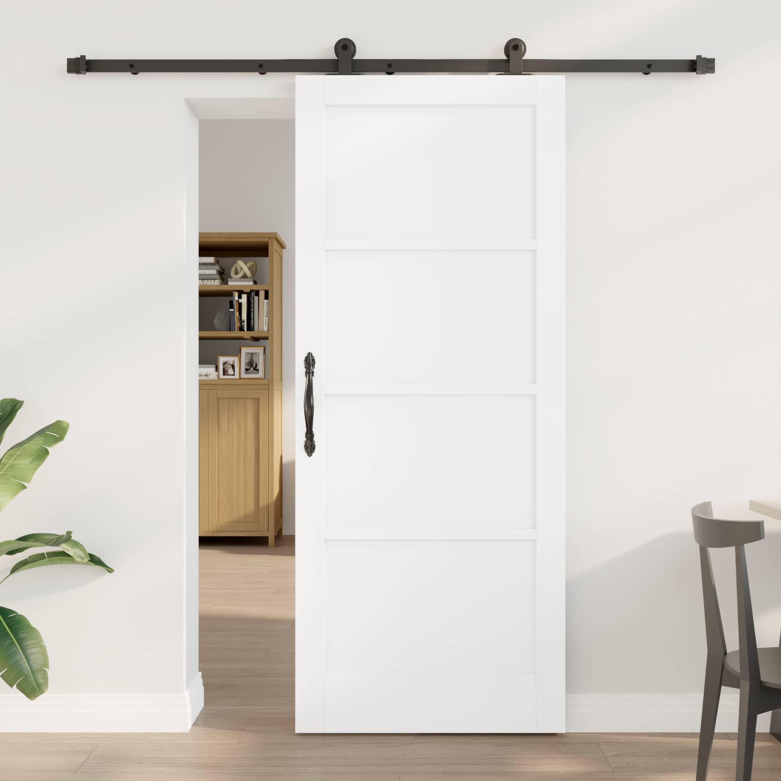 vidaXL Schuifdeur met hardware set 61x198,5 cm Massief hout grenen