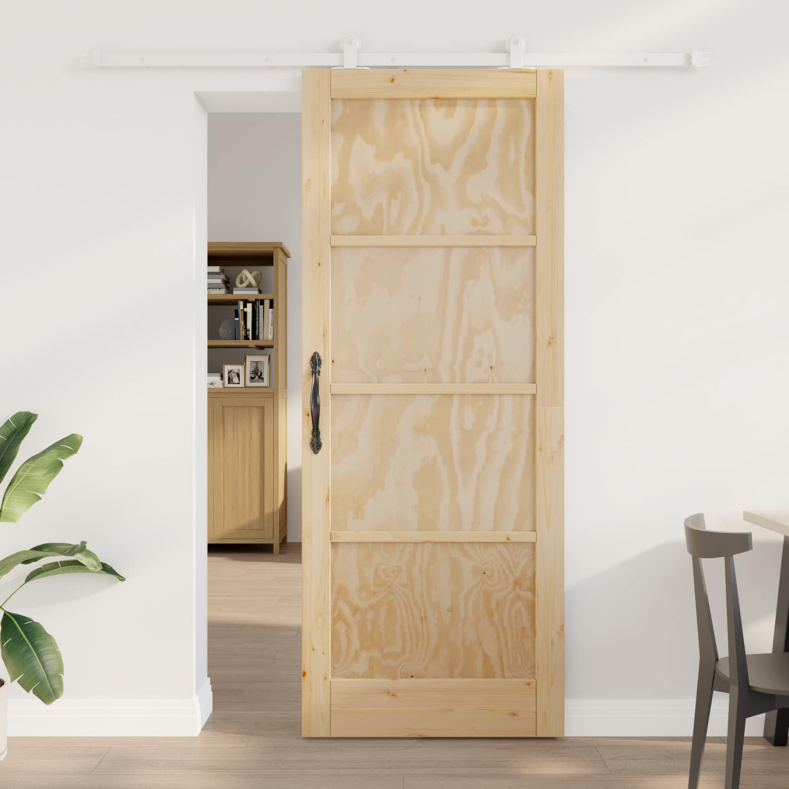 vidaXL Schuifdeur met hardware set 61x198,5 cm Massief hout grenen