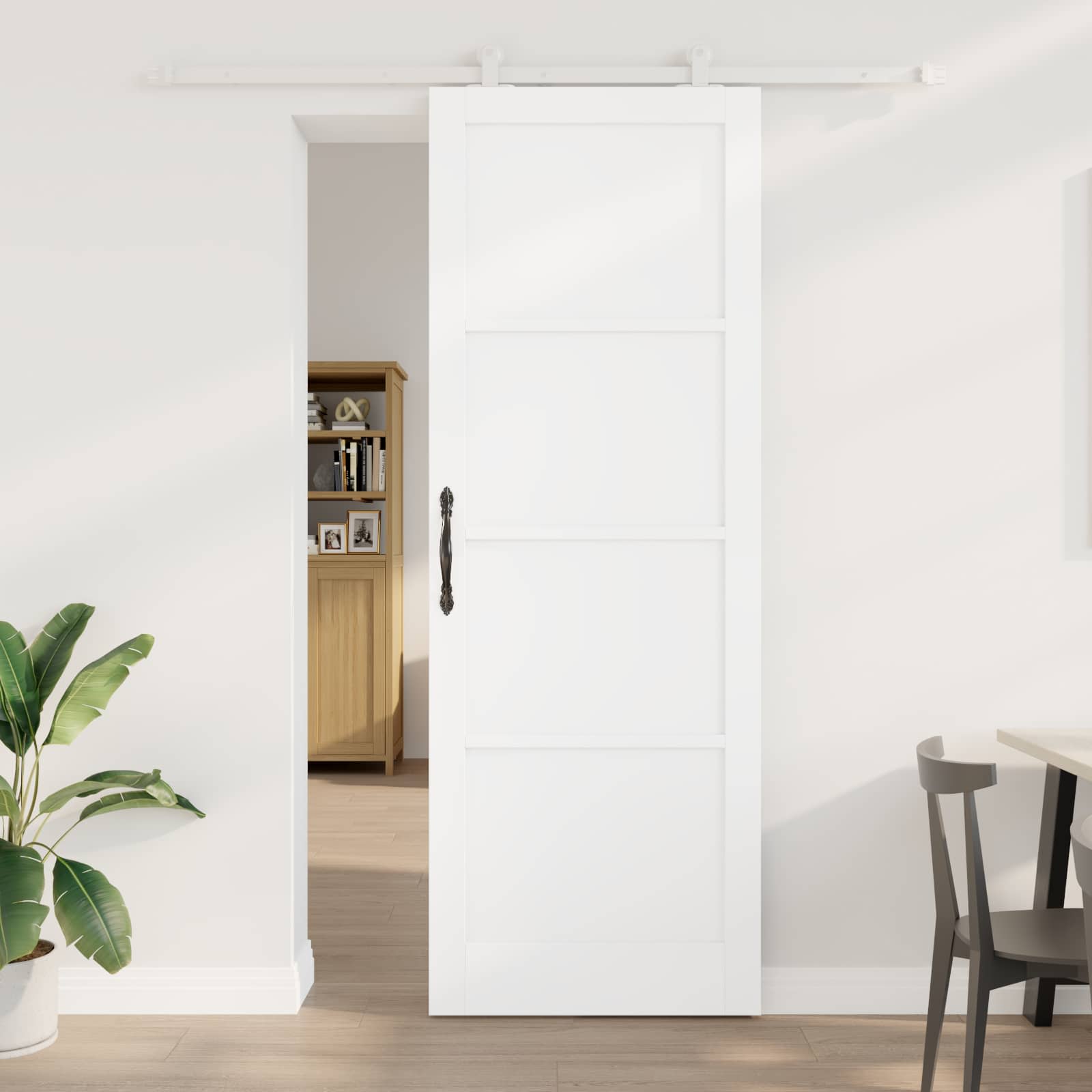 vidaXL Schuifdeur met hardware set 61x198,5 cm Massief hout grenen
