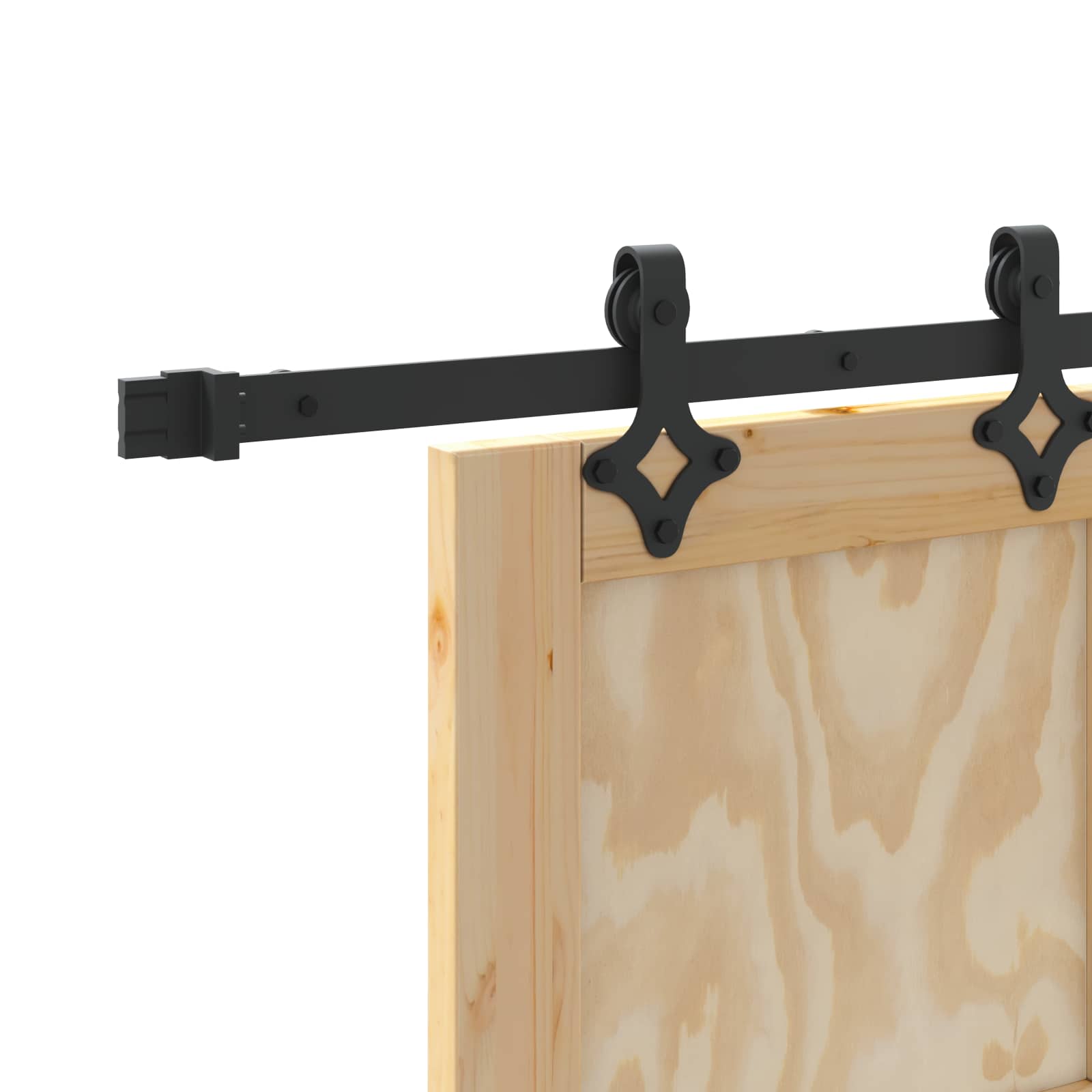 vidaXL Schuifdeur met Hardware Set 61x198.5 cm Massief Hout Bordeaux