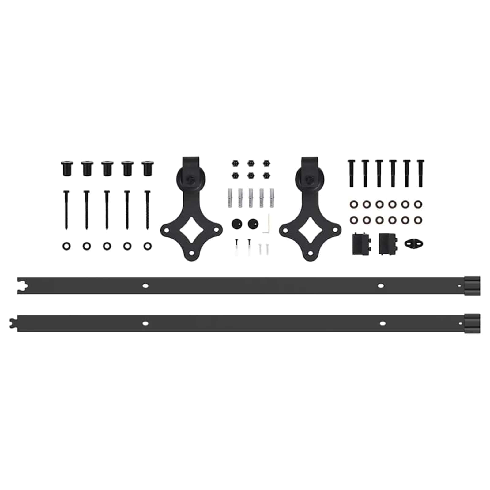 vidaXL Schuifdeur met Hardware Set 61x198.5 cm Massief Hout Bordeaux